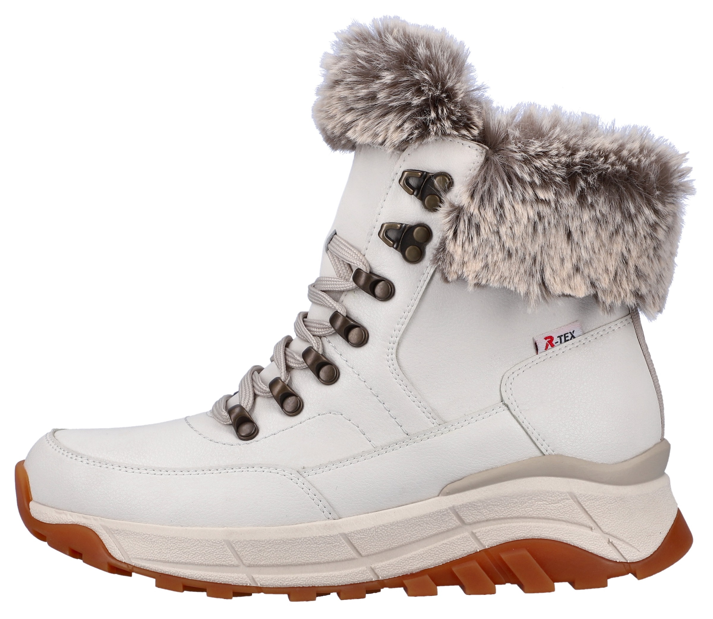 RIEKER Sport Winterboots, Hightop Sneaker, Schnürboots, Winterschuh mit Lammwollfutter