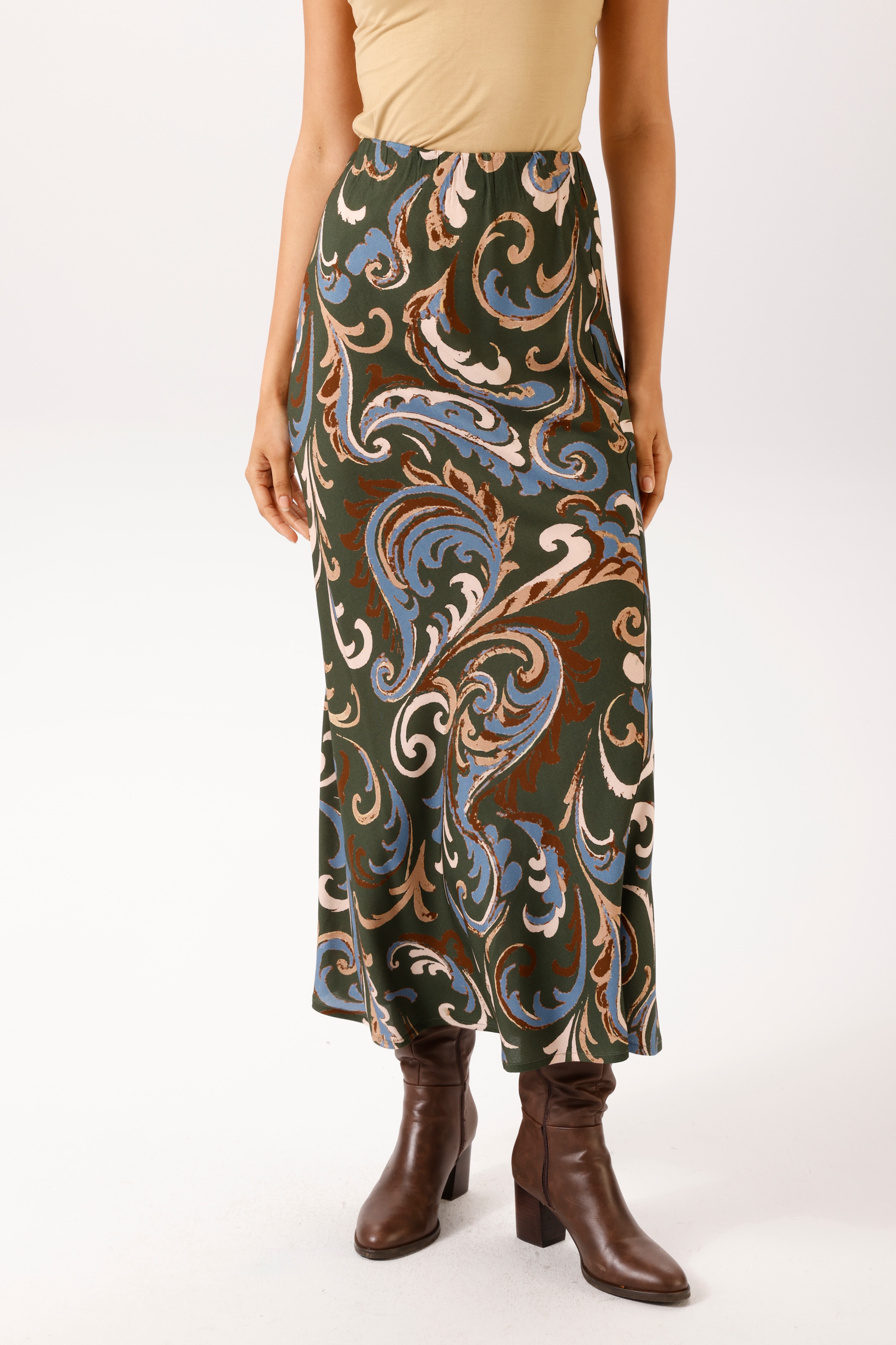 Image of Aniston CASUAL Maxirock mit grossflächigem Paisley-Muster - NEUE KOLLEKTION