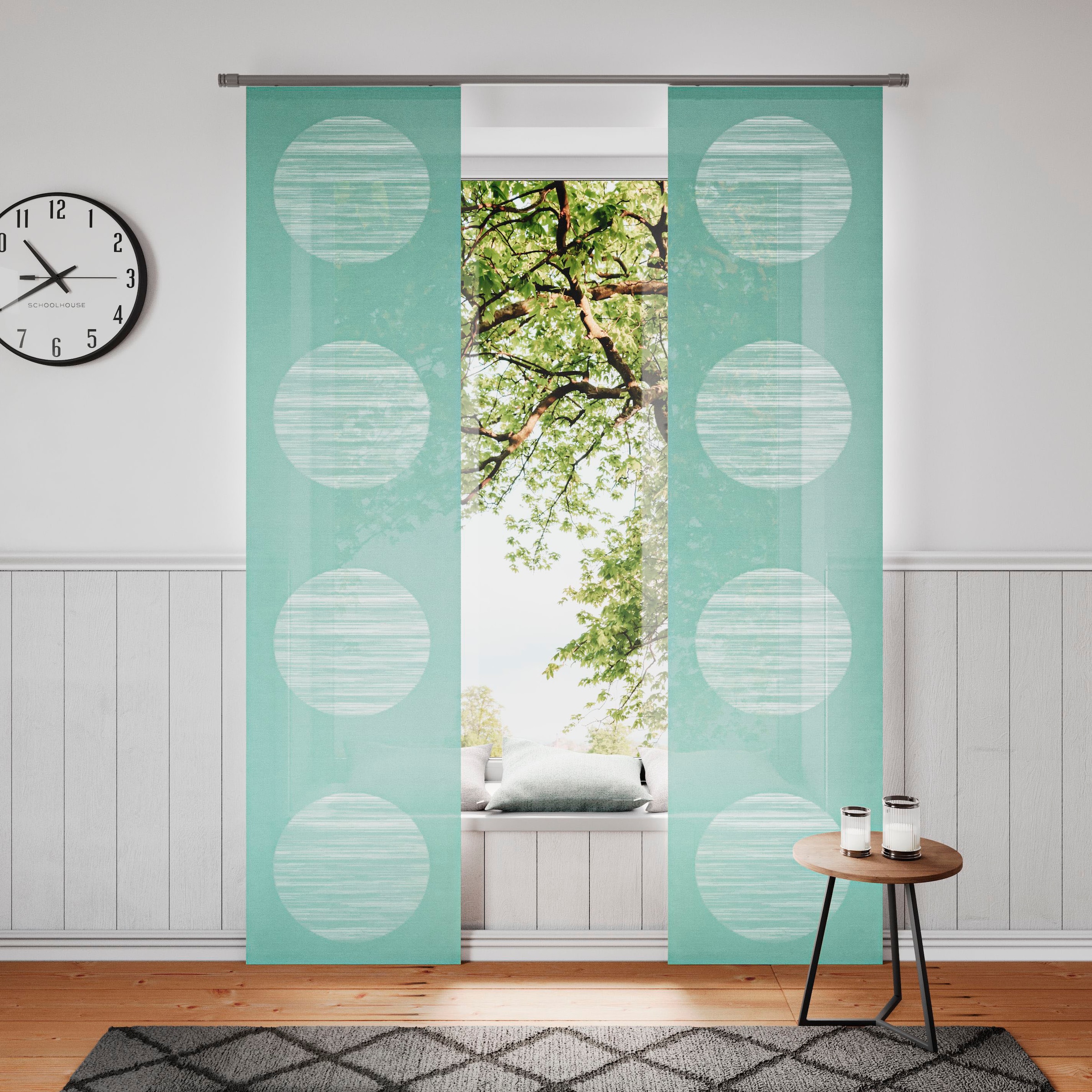 Neutex for you! Schiebegardine »Padova« Klettband 1 Stk. tlg. inkl. Befestigungszubehör, Halbtransparent, Sauberer Abschluss, modern