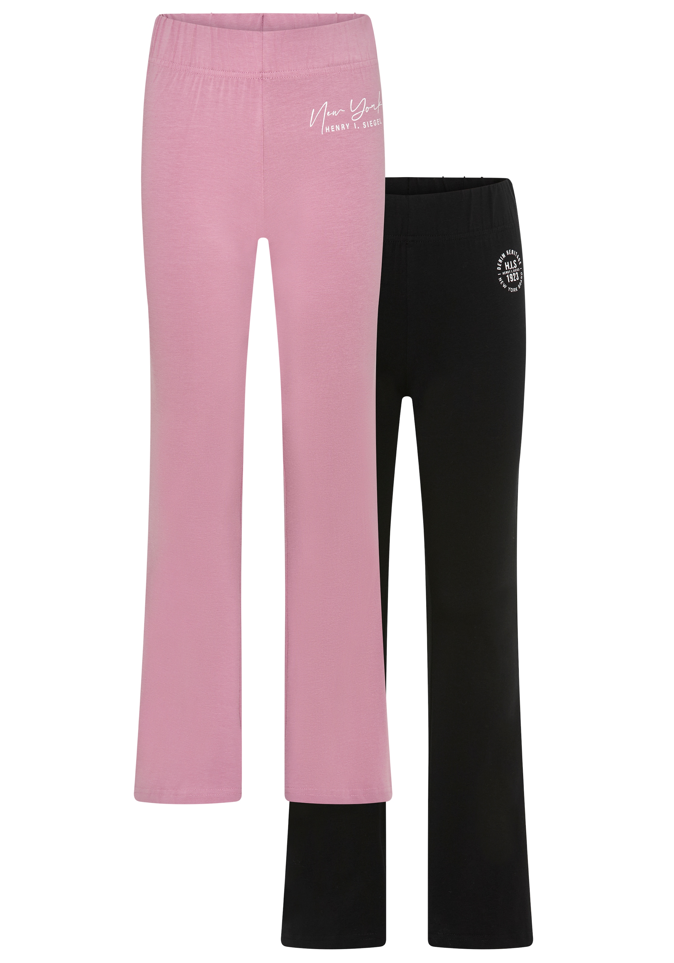 Image of H.I.S Leggings "2er Packung Leggings mit Schlag für Mädchen" Für TEENS. 2er Packung Jazzpants