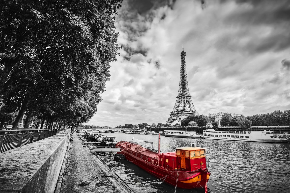 Image of Papermoon Fototapete "Eiffelturm Seine"