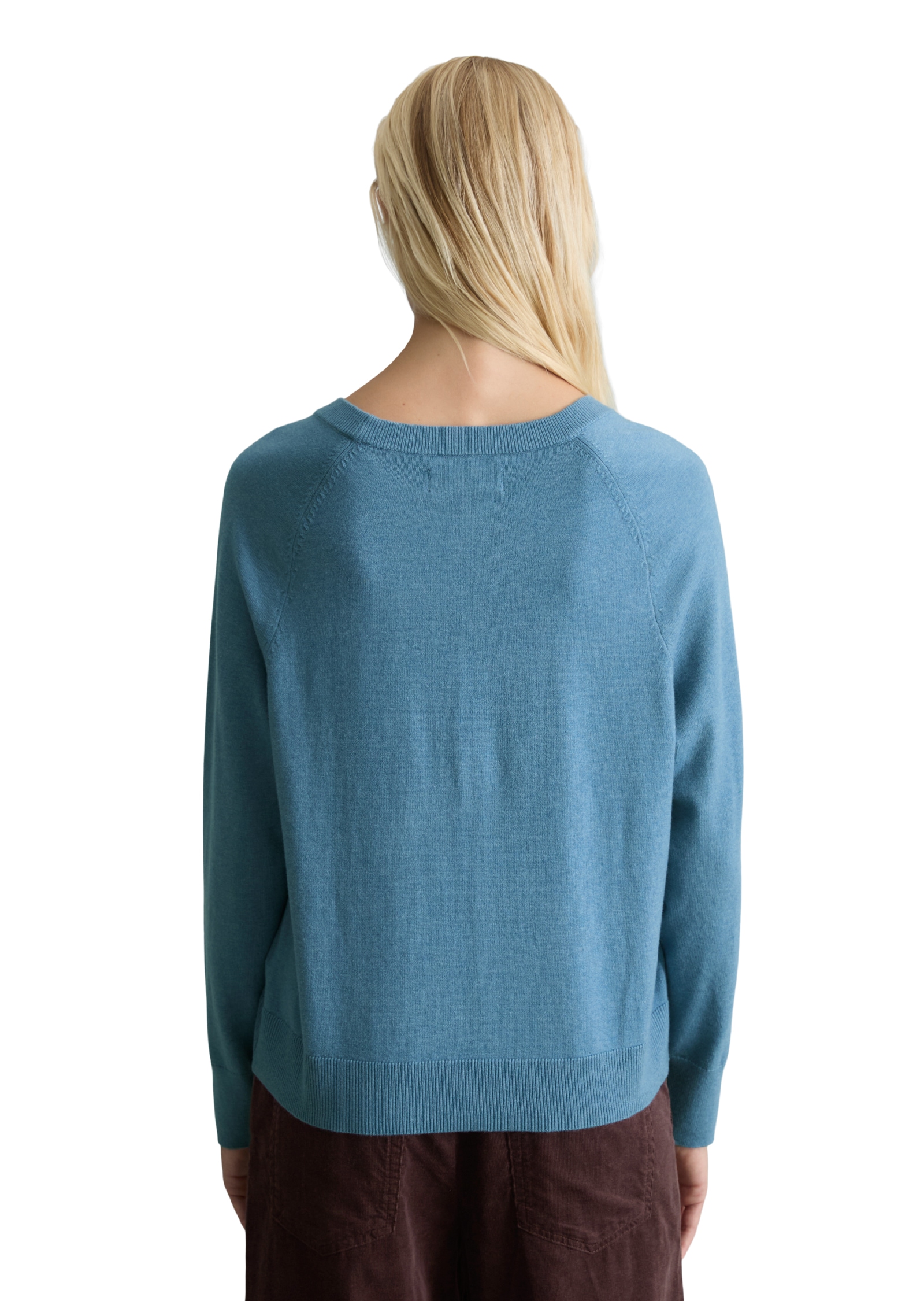 Marc O'Polo DENIM Pull à col rond regular fit, Strick, aus Soft Cotton Stretch, Raglanärmel