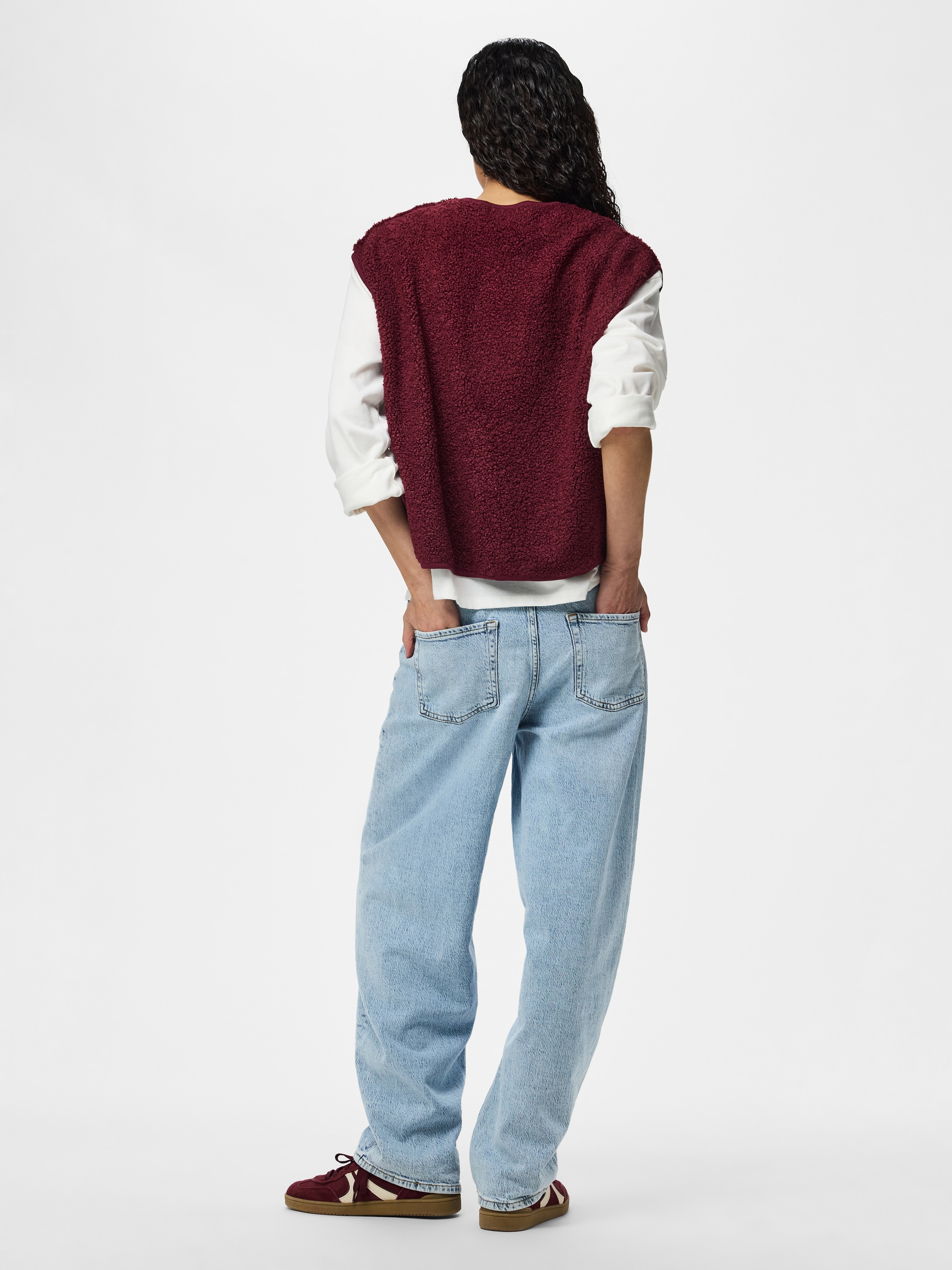 pieces Gilet en peluche »PCKATTY TEDDY VEST NOOS BC« Fibre synthétique, peluche