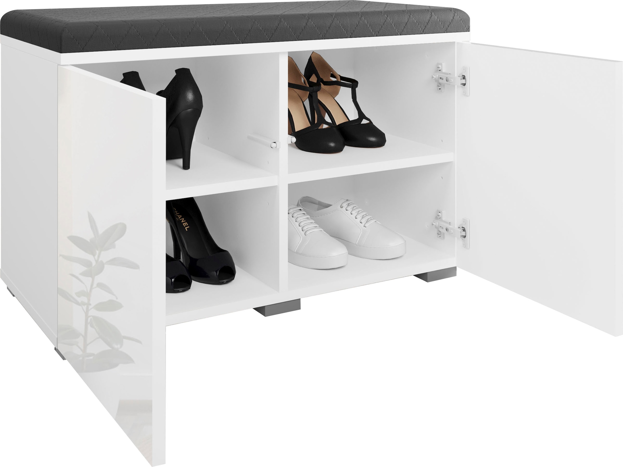 GOODproduct Sitzbank »Paris« inkl. Sitzkissen,  moderne Truhenbank B/T/H 70x35x45, Flurbank mit Sitz aus Kunstleder