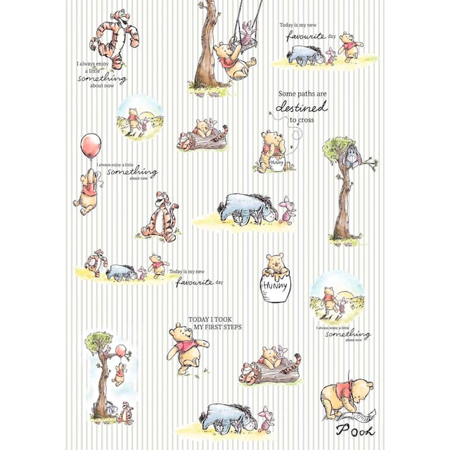 Modische Komar Vliestapete »Winnie the Pooh Stripes«, 200x280 cm (Breite x  Höhe) ohne Mindestbestellwert shoppen