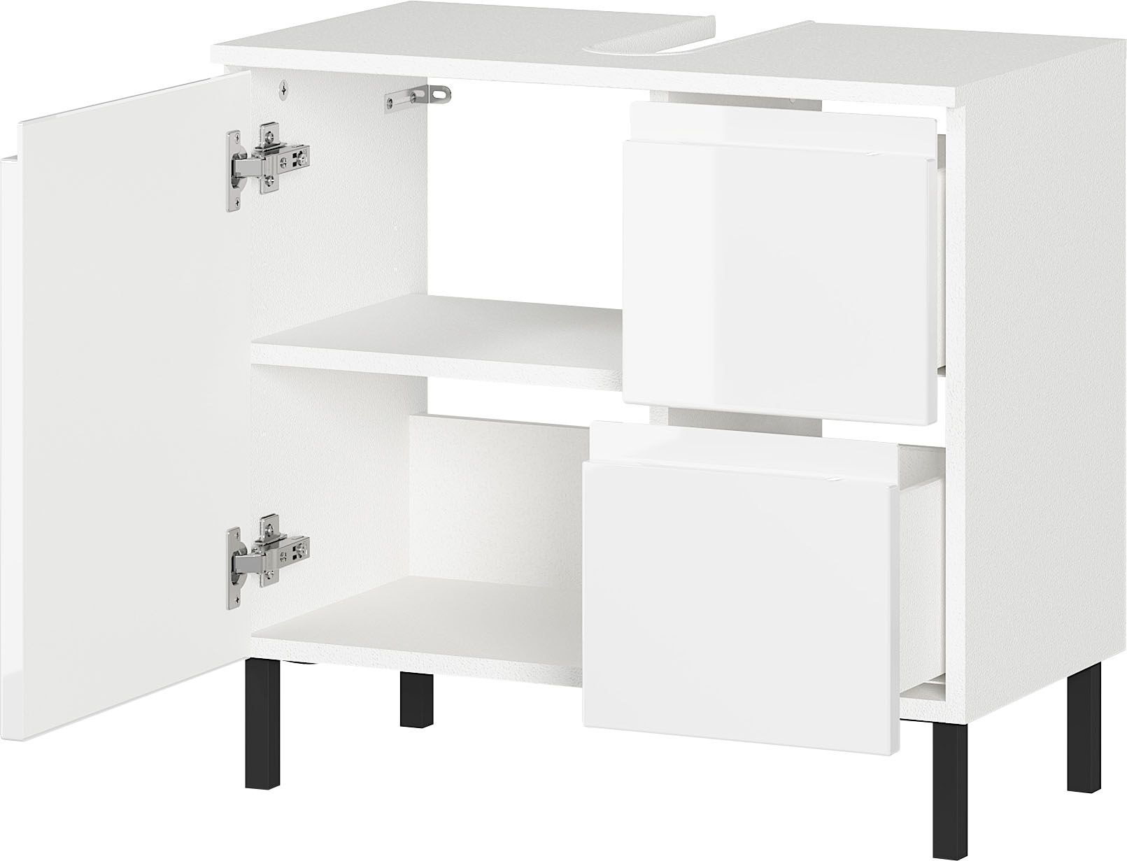 GERMANIA Waschbeckenunterschrank »Scantic«, (1 St.), mit Siphonausschnitt