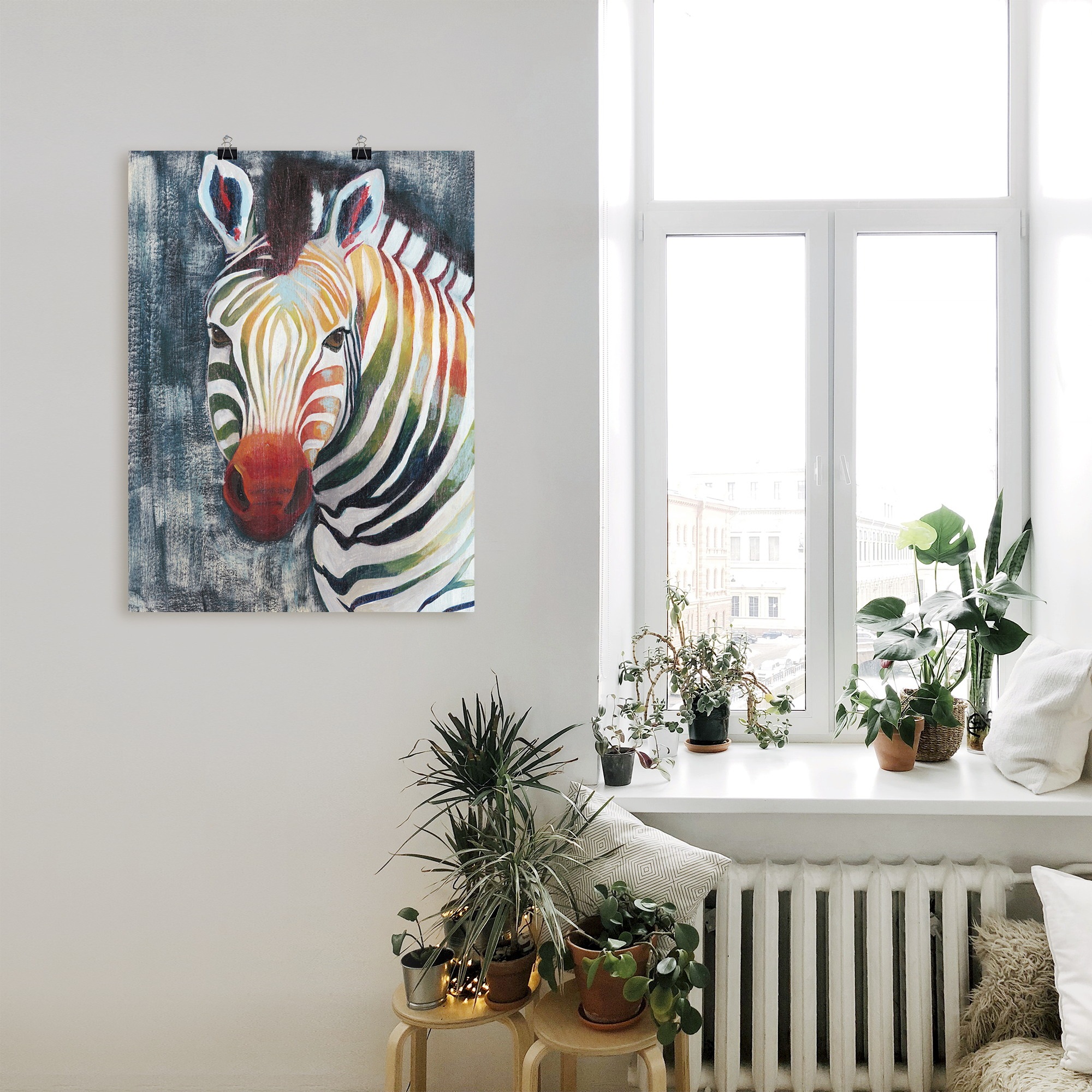Artland Wandbild »Prisma Zebra II«, Wildtiere, (1 St.), als Leinwandbild, Poster in verschied. Grössen