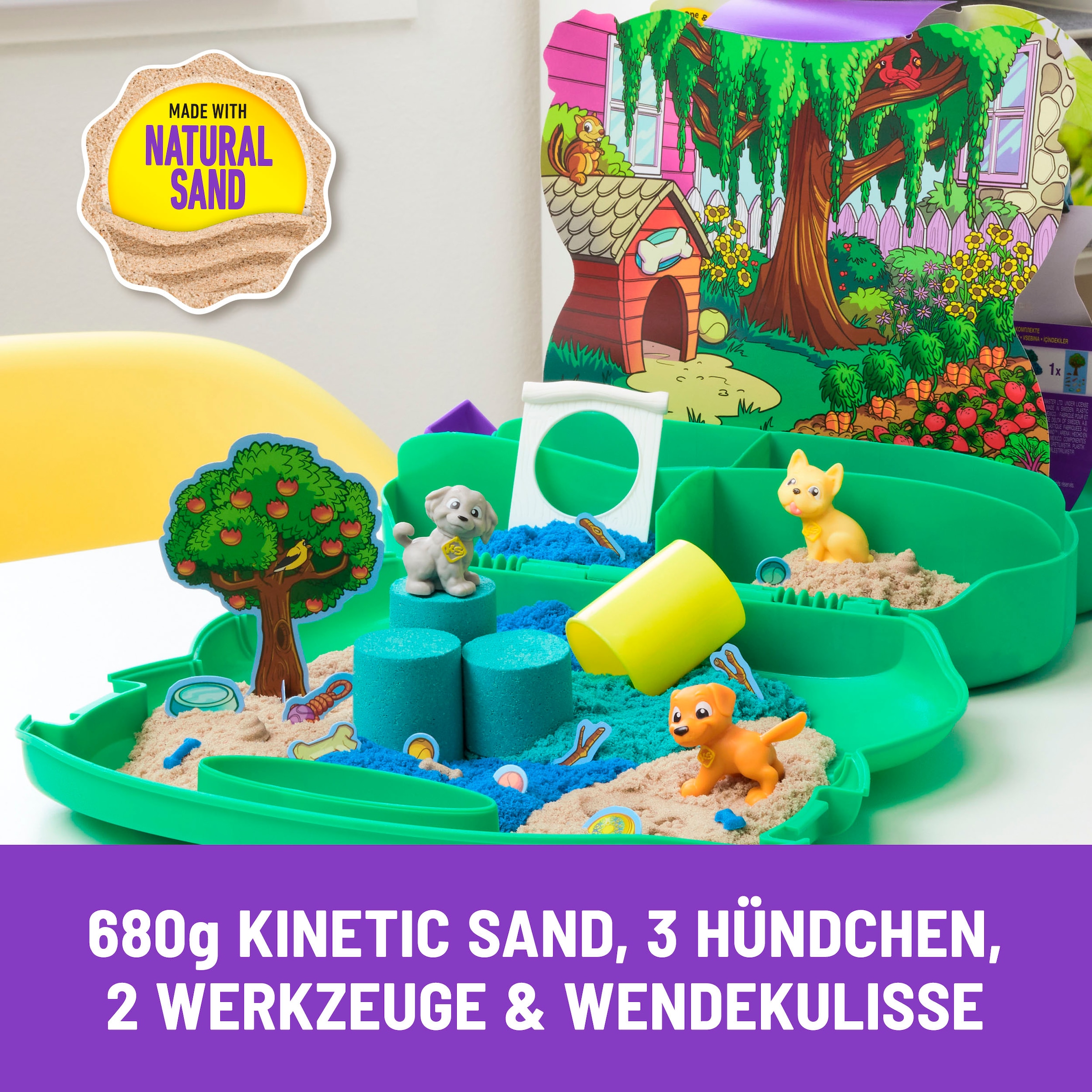Spin Master Kreativset »Kinetic Sand - Hunde Park Koffer 680 g«