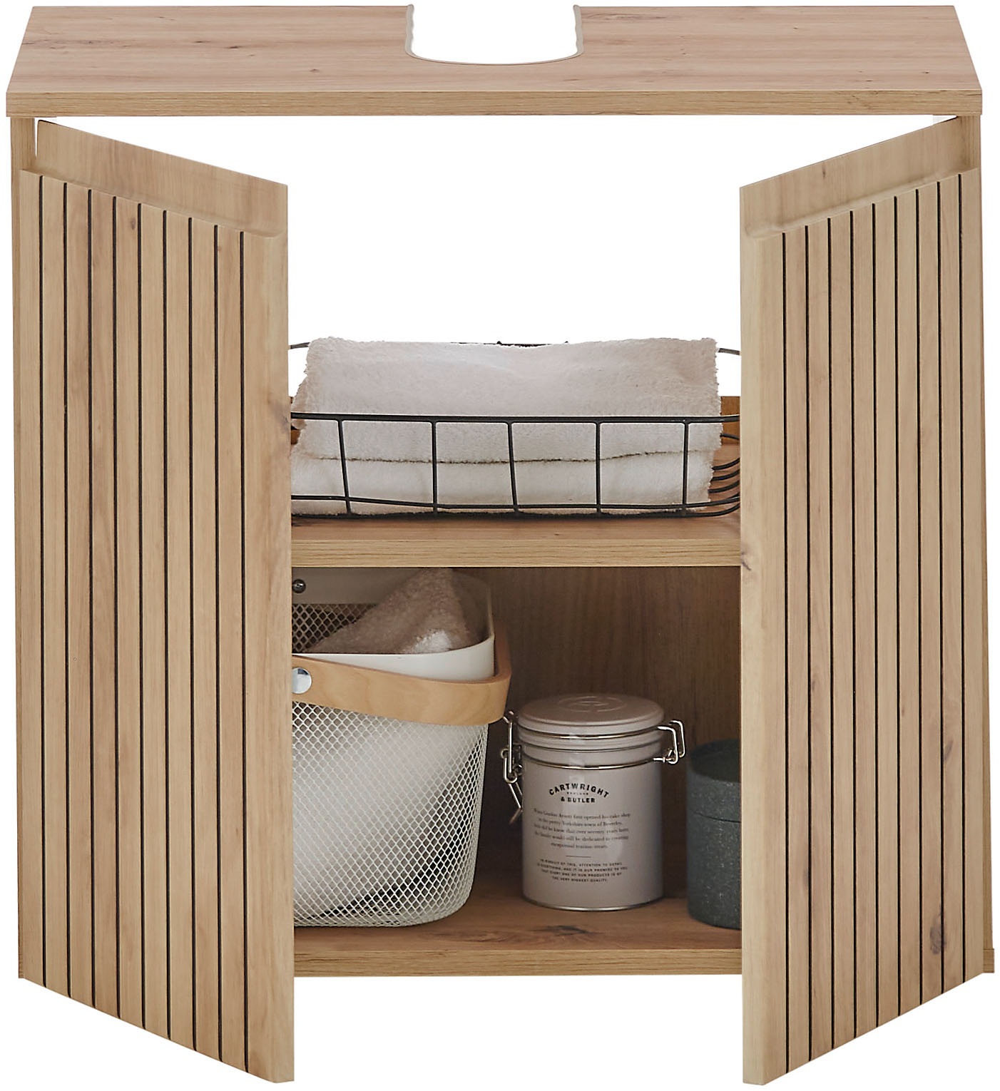 BASIC by Balculina Armoire sous lavabo »Austin« 1 cuis tlg. largeur 60 cm, sens d’ouverture de porte G/D réversible