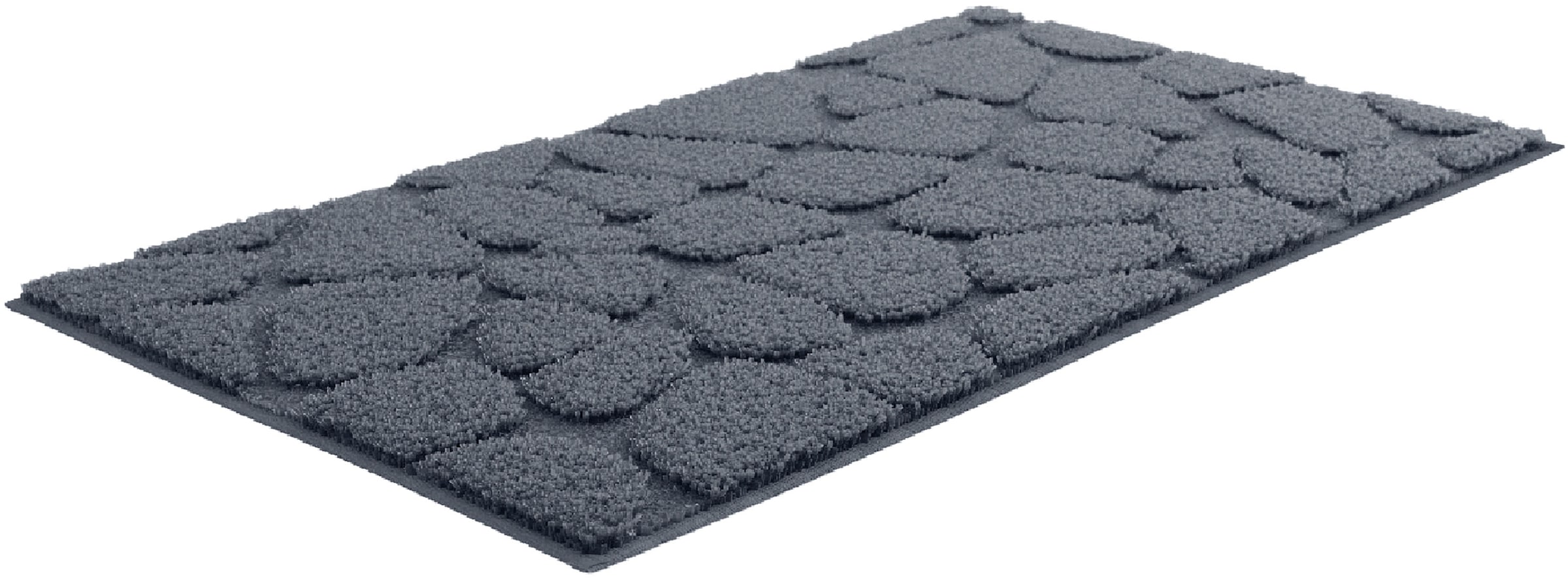 Grund Badematte »Ashtar, Badvorleger, Badezimmer Teppich, 3D-Design«, rutschhemmend beschichtet, schnell trocknend, Hoch-Tief-Design mit organischer Steinoptik, Made in Europe