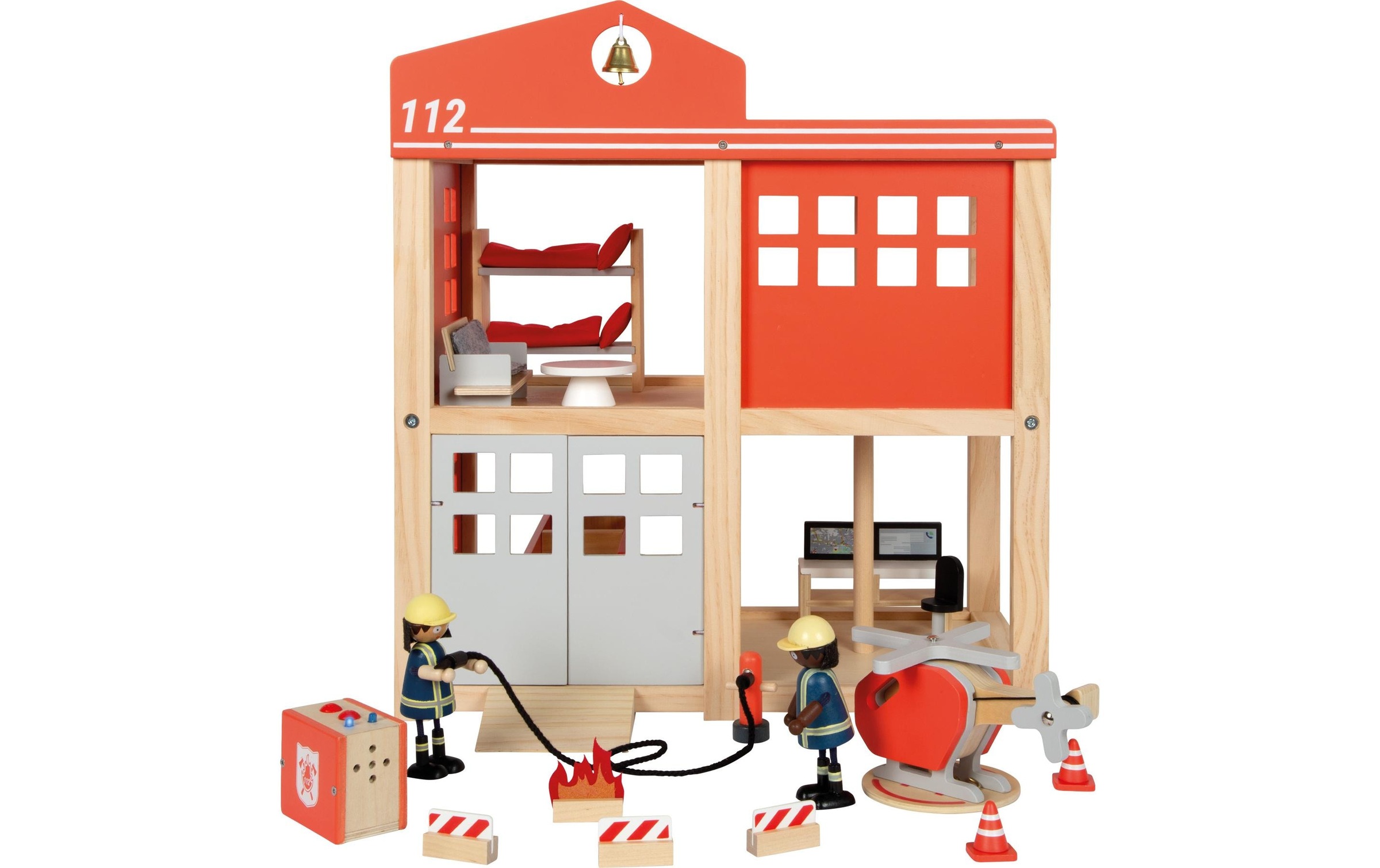 Image of Small Foot Spiel-Feuerwehrwache "Grosse Feuerwache mit Zubehör" batteriebetriebenes Sound- & Lichtmodul für realistische Einsätze