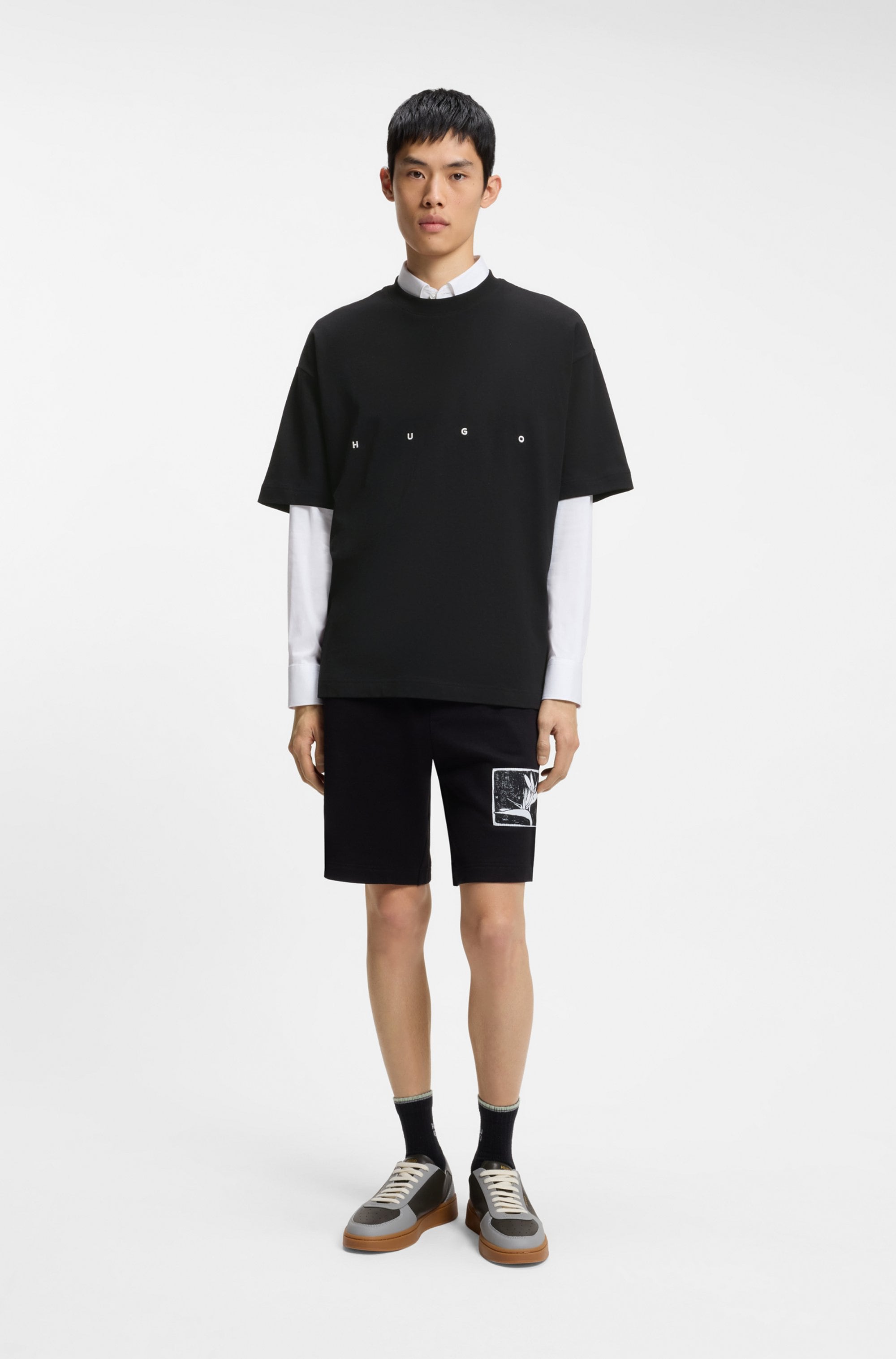 HUGO T-shirt »Dariso« Basic, Oversize Fit, reine Baumwolle