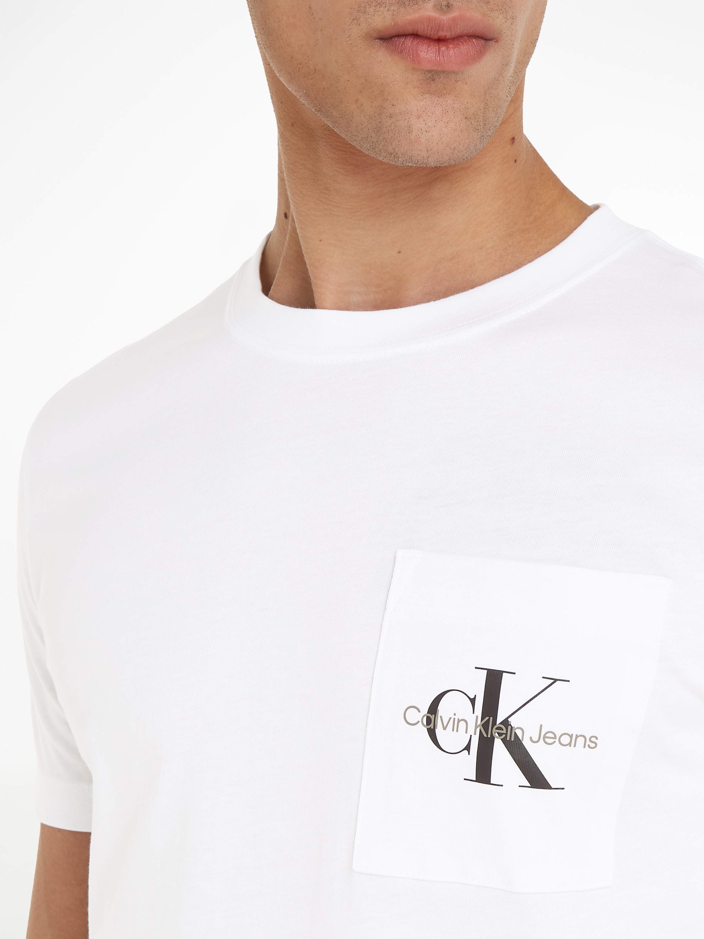 Calvin Klein Jeans T-shirt »CORE MONOGRAM POCKET SLIM TEE« mit Brusttasche