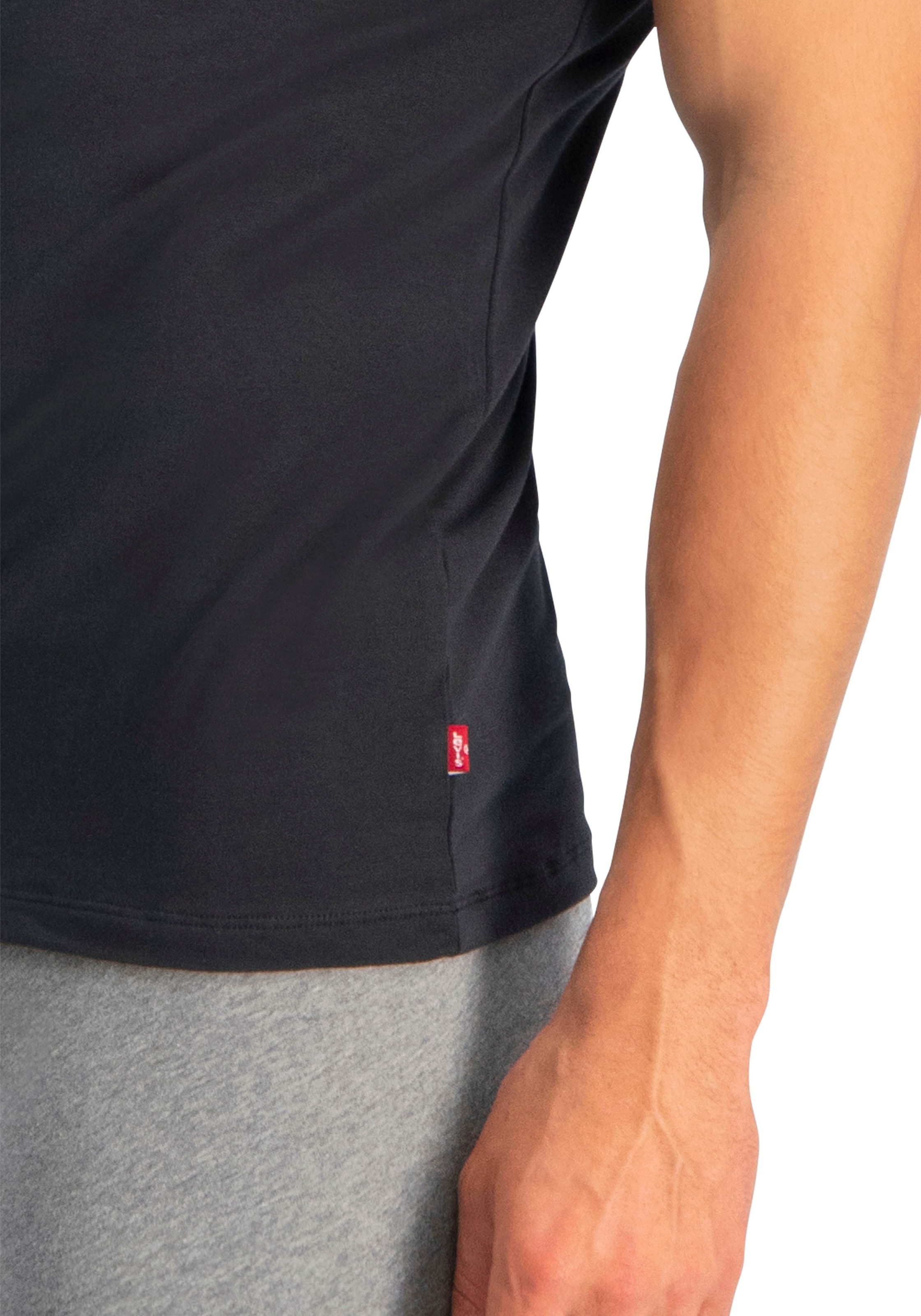 Levi's® T-Shirt, (2er-Pack), Rundhalsausschnitt, Kurzarm, Cotton-Mix, elastisch
