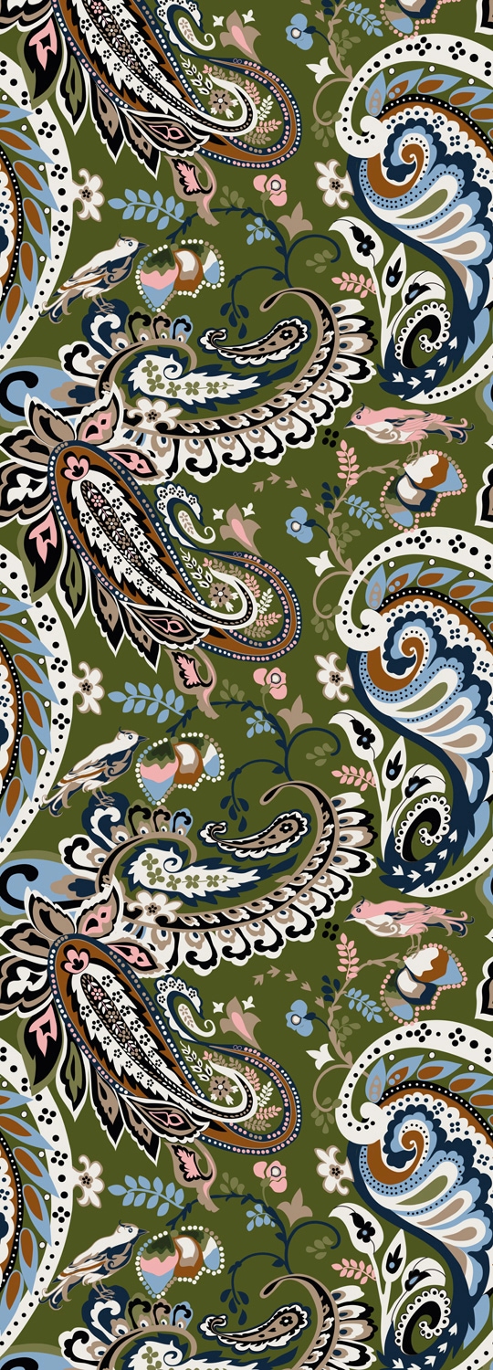 Image of queence Vinyltapete "Lilith" Motiv bedruckt botanisch floral gemustert natürlich glatt 90x250cm, selbstklebend, kinderleichte Anbringung, Sticker