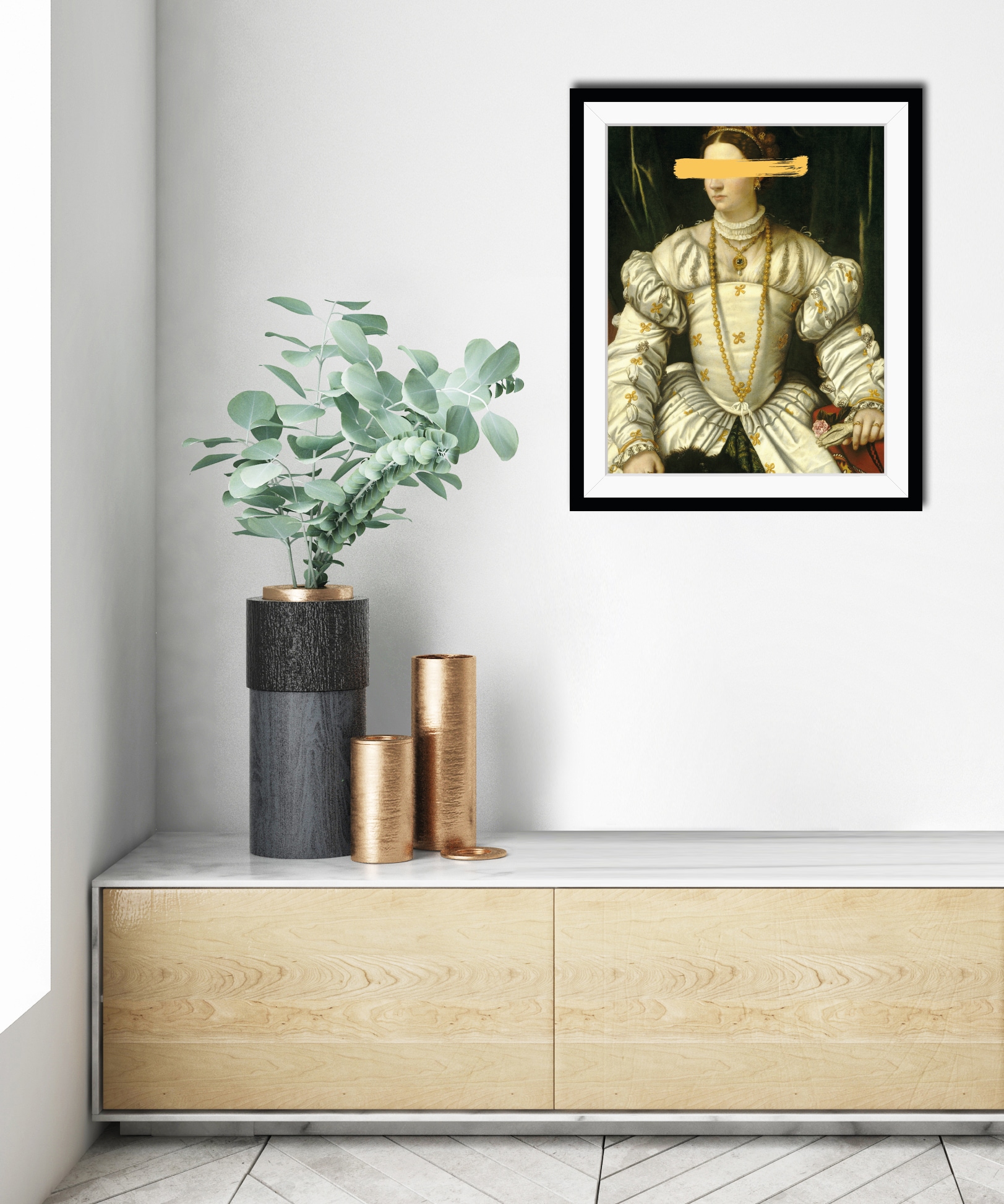 queence Bild »Lydia mit Farbklecks«, Frau-Historische Persönlichkeiten-Bilder von Frauen-Kunst-Gemälde, HD Premium Poster-Druck inkl. Holzrahmen