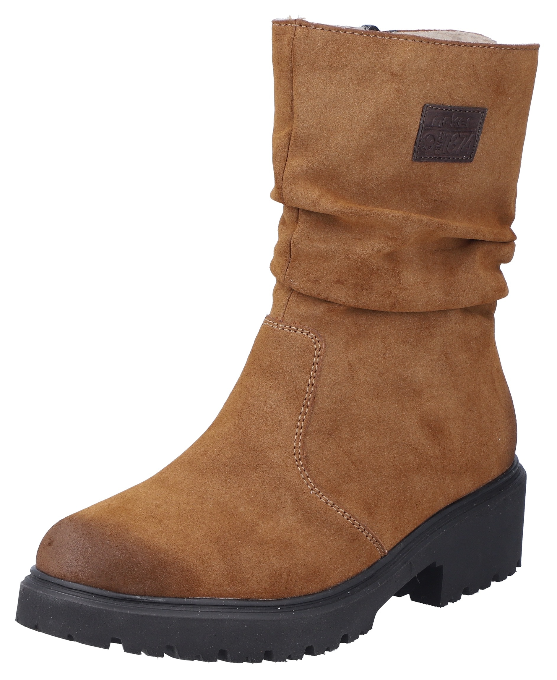 Rieker Winterstiefelette, Winterboots, Profilsohle, slouchy Schaft, mit Innenreissverschluss