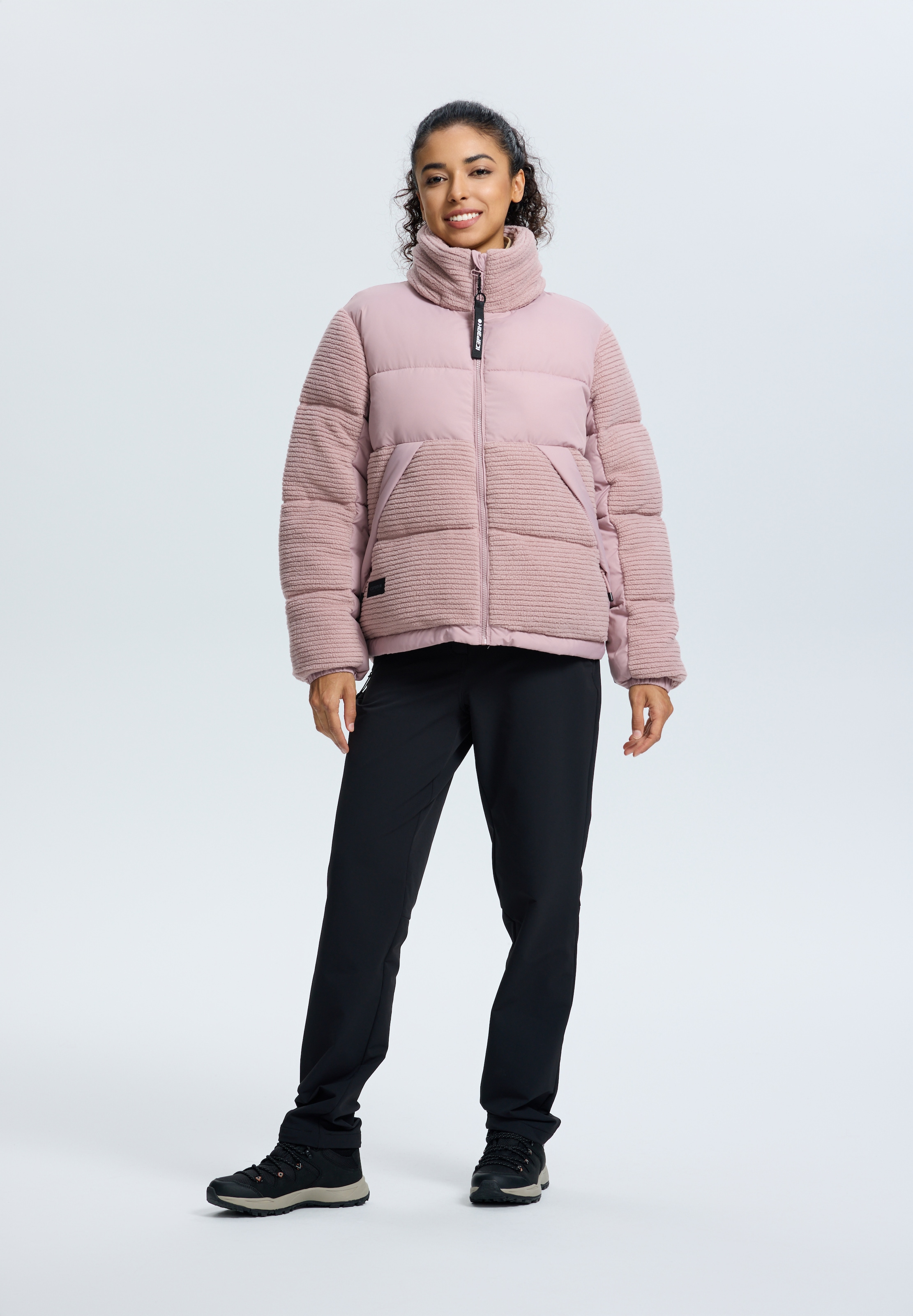 Image of Icepeak Steppjacke "ICEPEAK AALAT" mit verstellbarer, einrollbarer Kapuze, mit elastischen Ärmelbündchen
