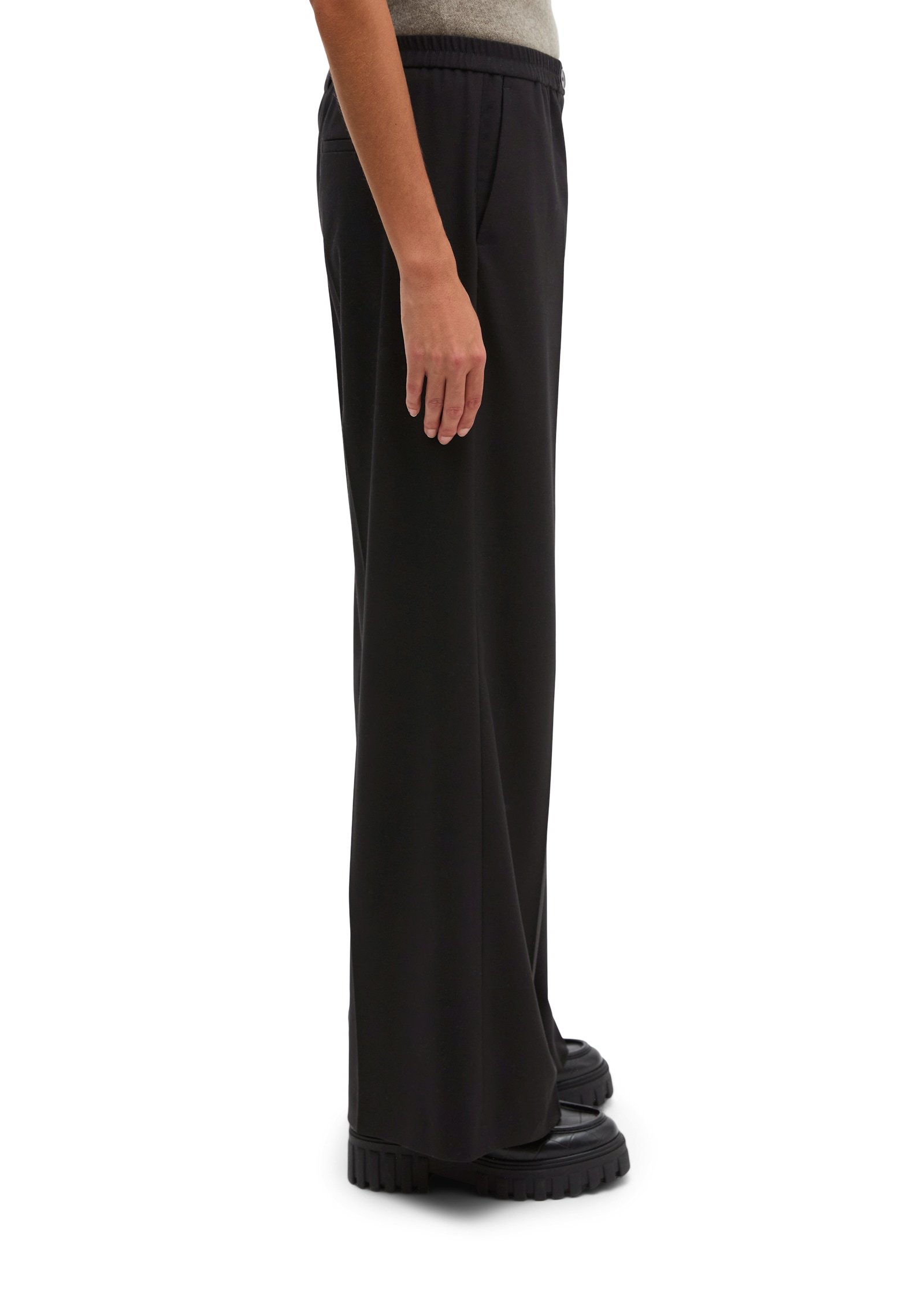 Marc O'Polo Pantalon en tissu »MARGO WIDE«  aspect laine, coupe large