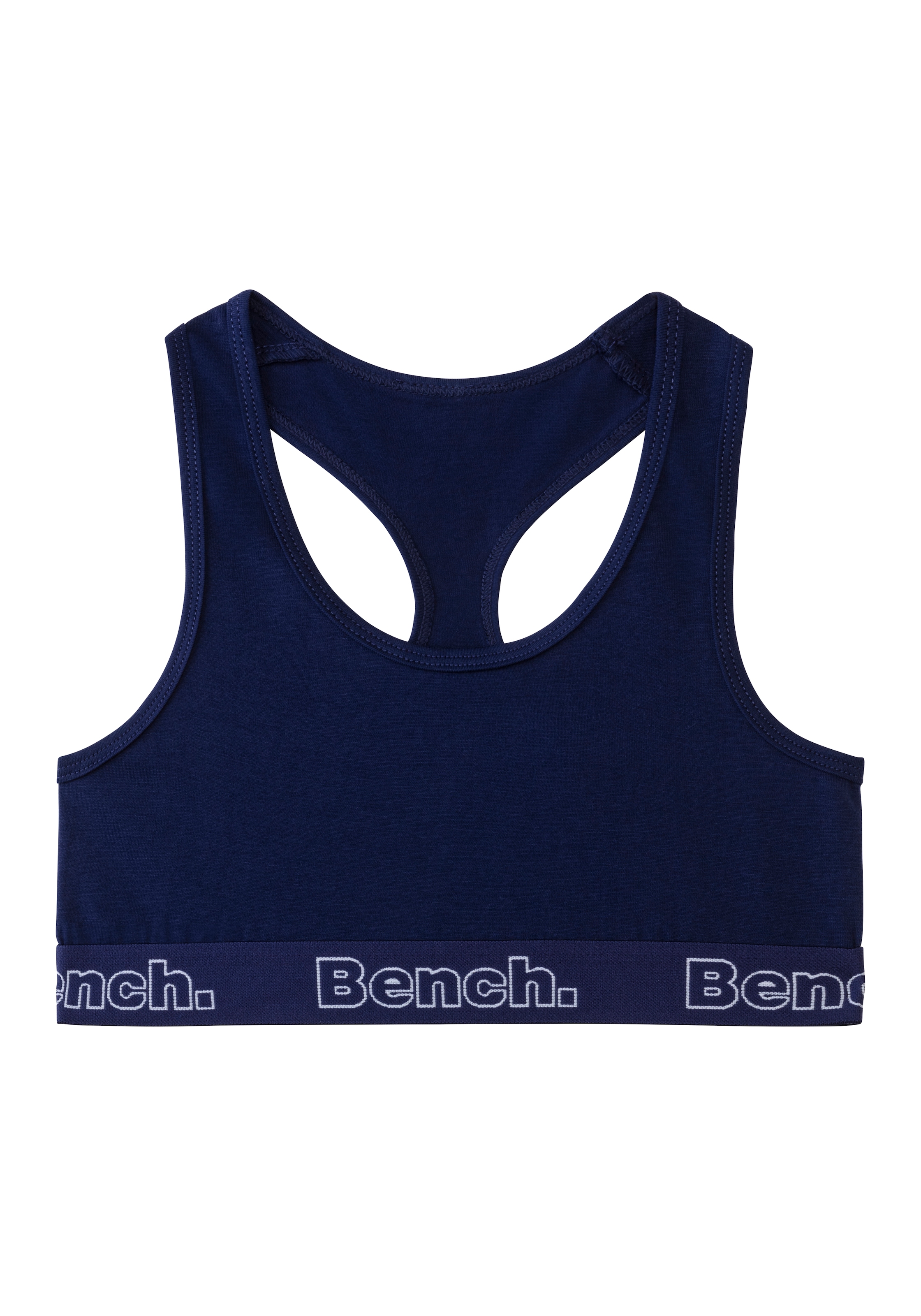 Bench. Bustier, mit kontrastfarbigem Bündchen und Racerback