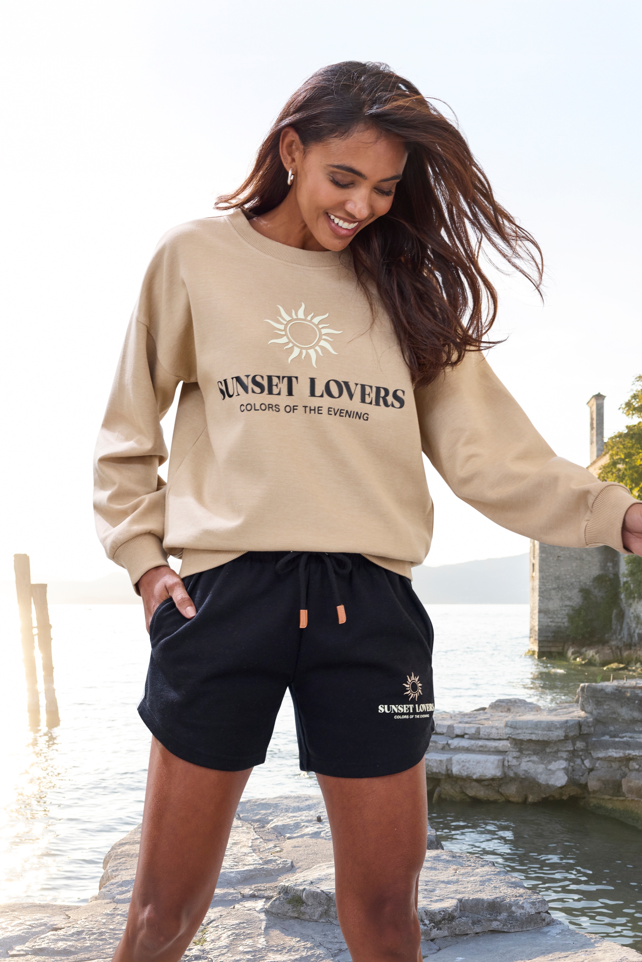 H.I.S Sweatshorts  mit Kordelzug und Print, Loungewear