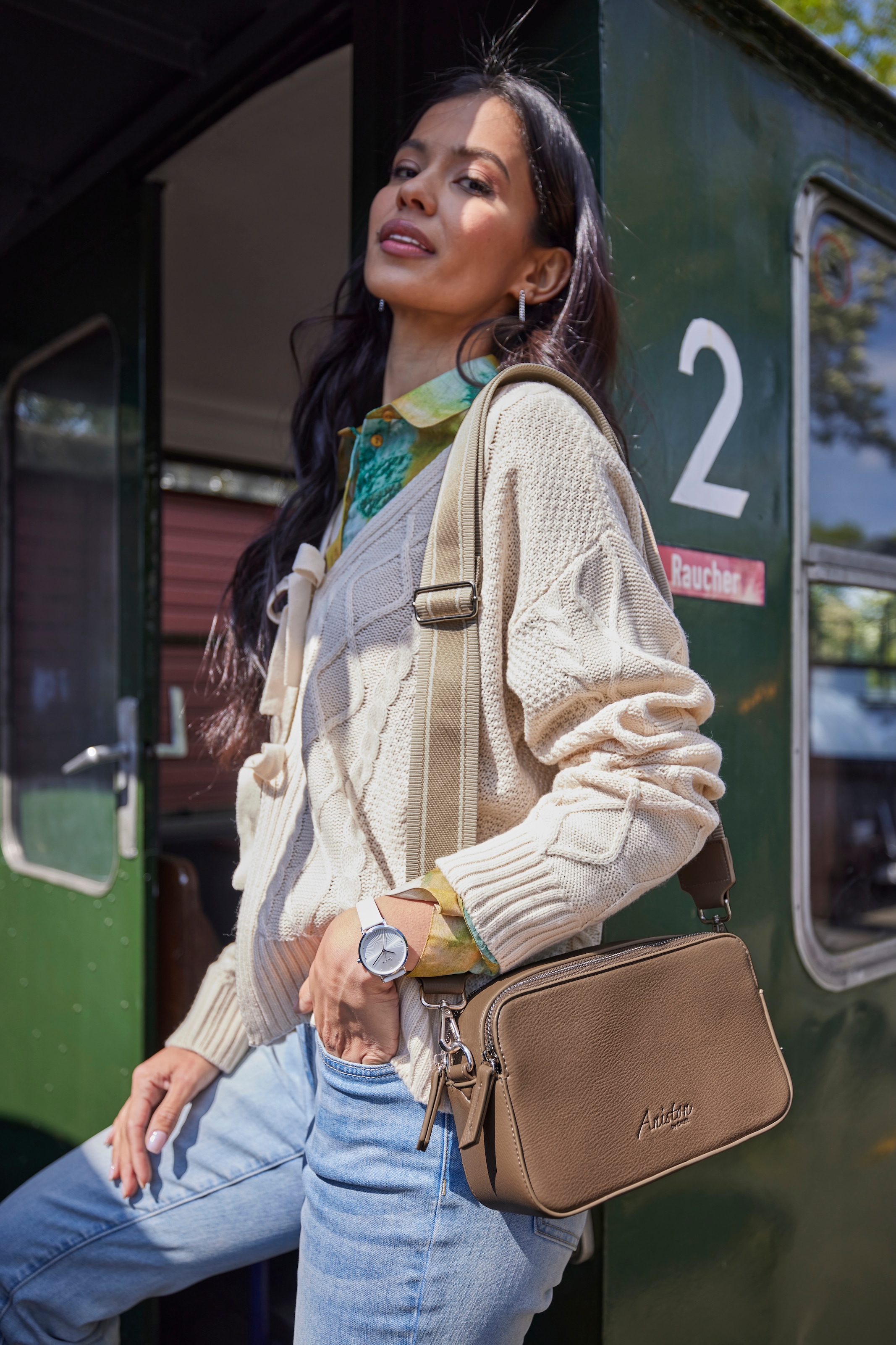 Aniston ACCESSOIRES Umhängetasche »Vera« Handtasche, Citybag, Tragetasche, Boxbag