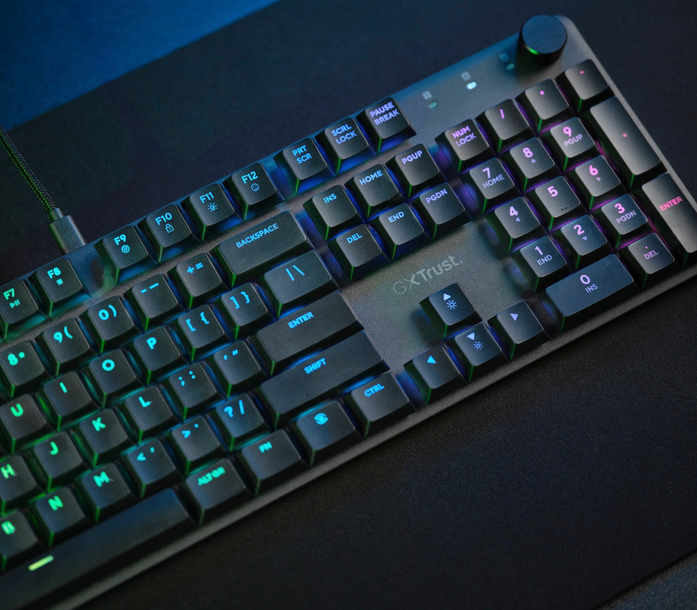 Trust Gaming-Tastatur »GXT 866 Torix«, (USB-Anschluss-Ziffernblock-Windows-Sperrtaste-Fn-Tasten)