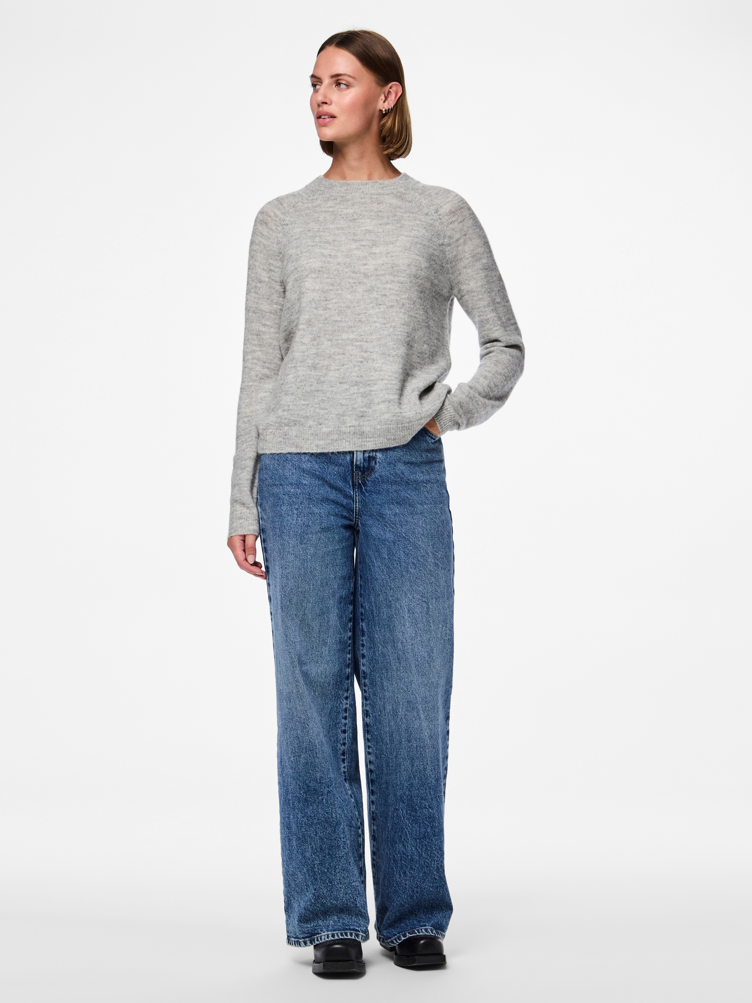 pieces Strickpullover »PCJULIANA LS O-NECK KNIT NOOS BC«
