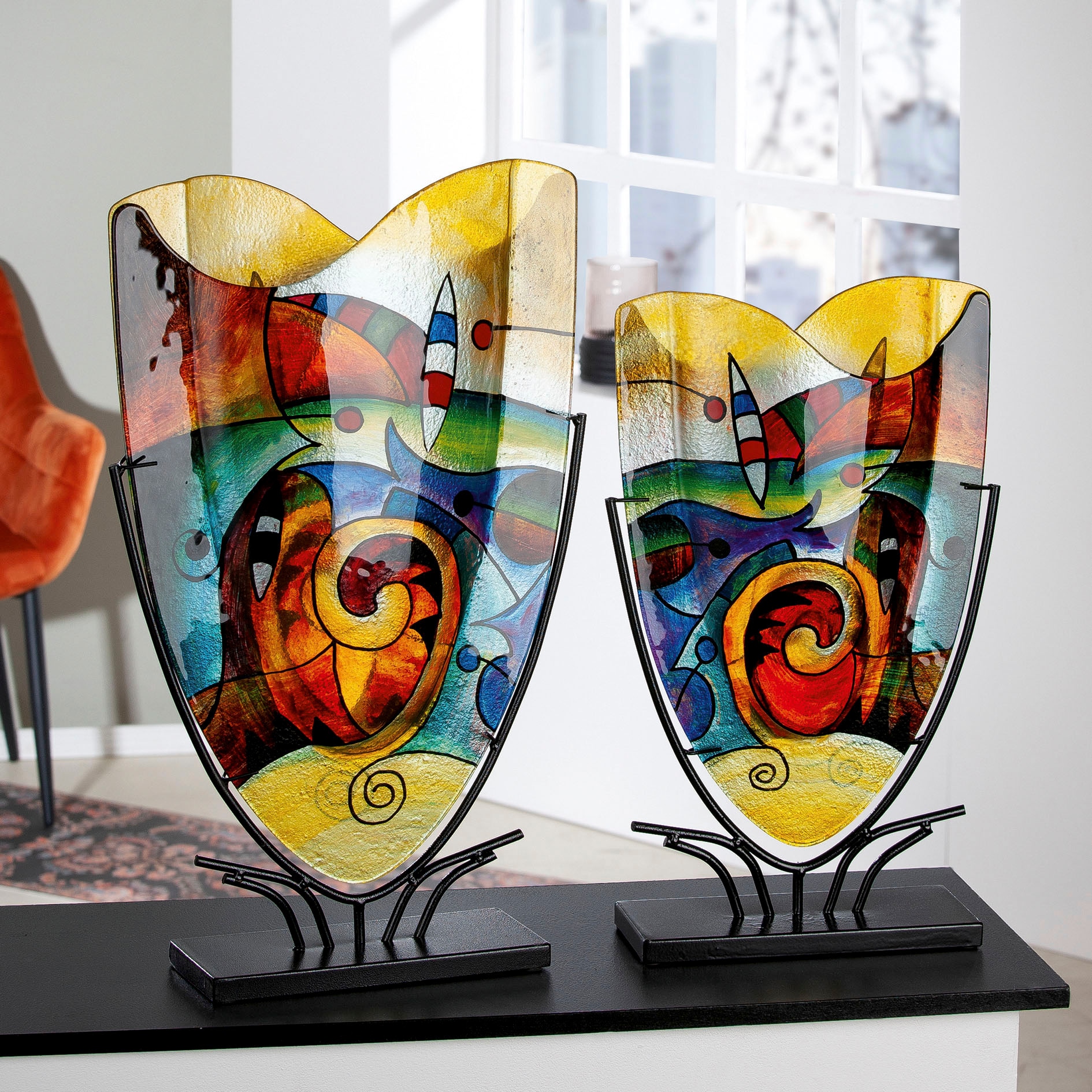 Casablanca by Gilde Dekovase »Verona« dekorative Vase aus Glas, Dekoobjekt