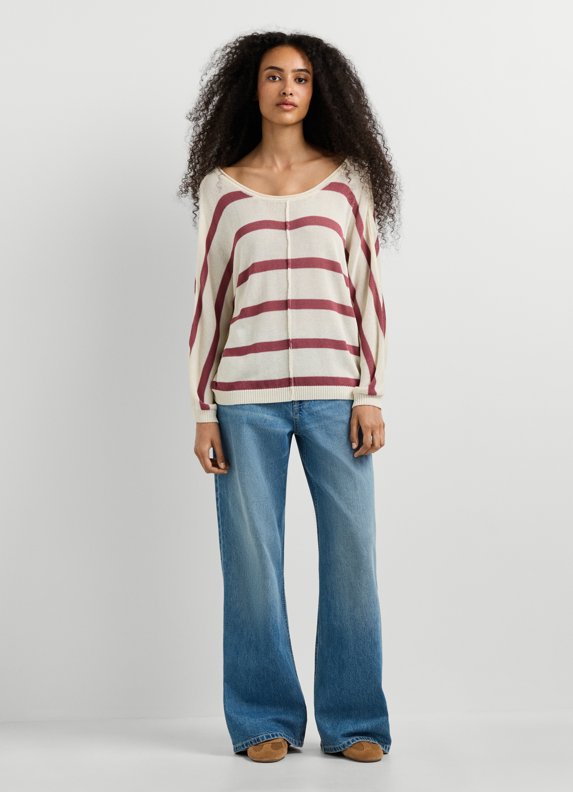 Pepe Jeans Pull en tricot »ALBERTA« im Streifen-Design, locker geschnitten