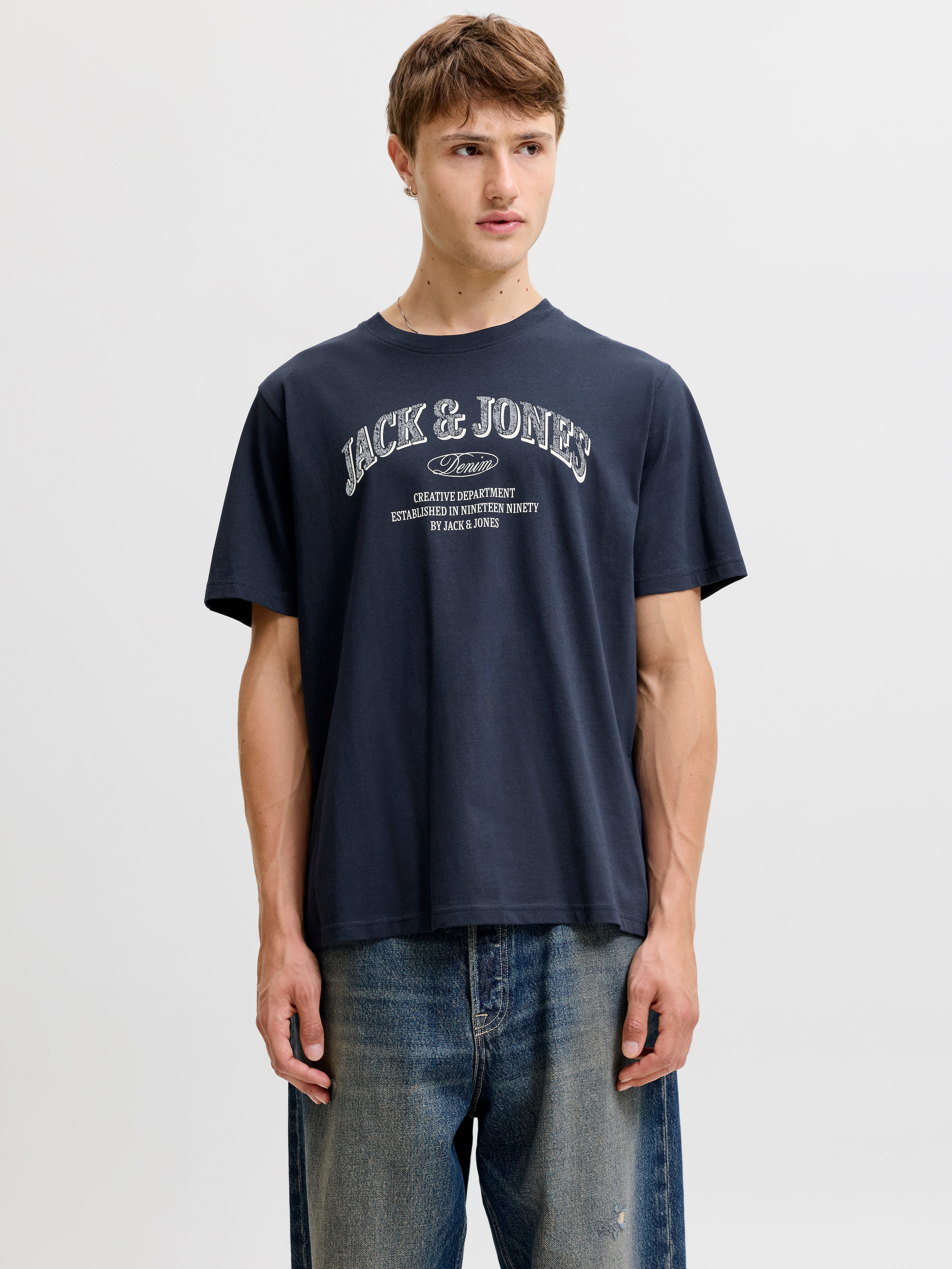 Image of Jack & Jones T-Shirt "JJEDENVER LOGO TEE SS O-NECK SN" Baumwolle, relaxed fit