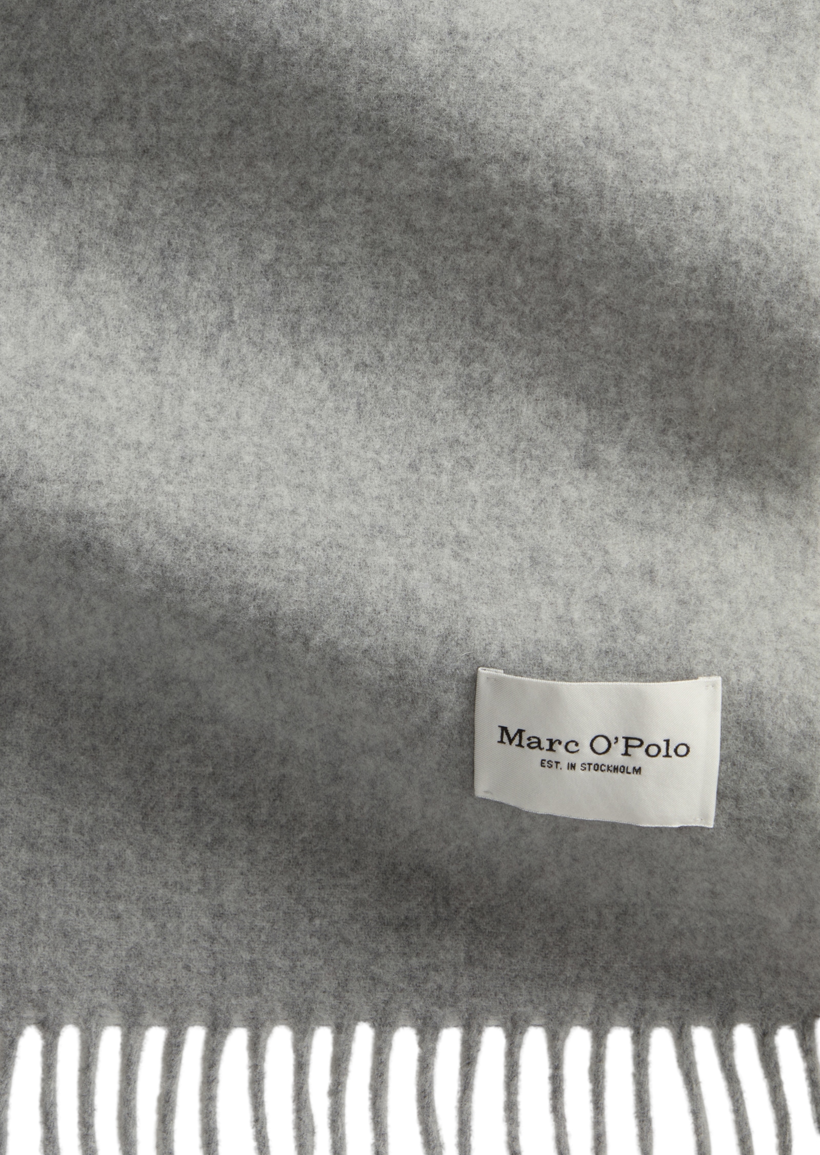 Marc O'Polo Écharpe en laine en laine avec longues franges