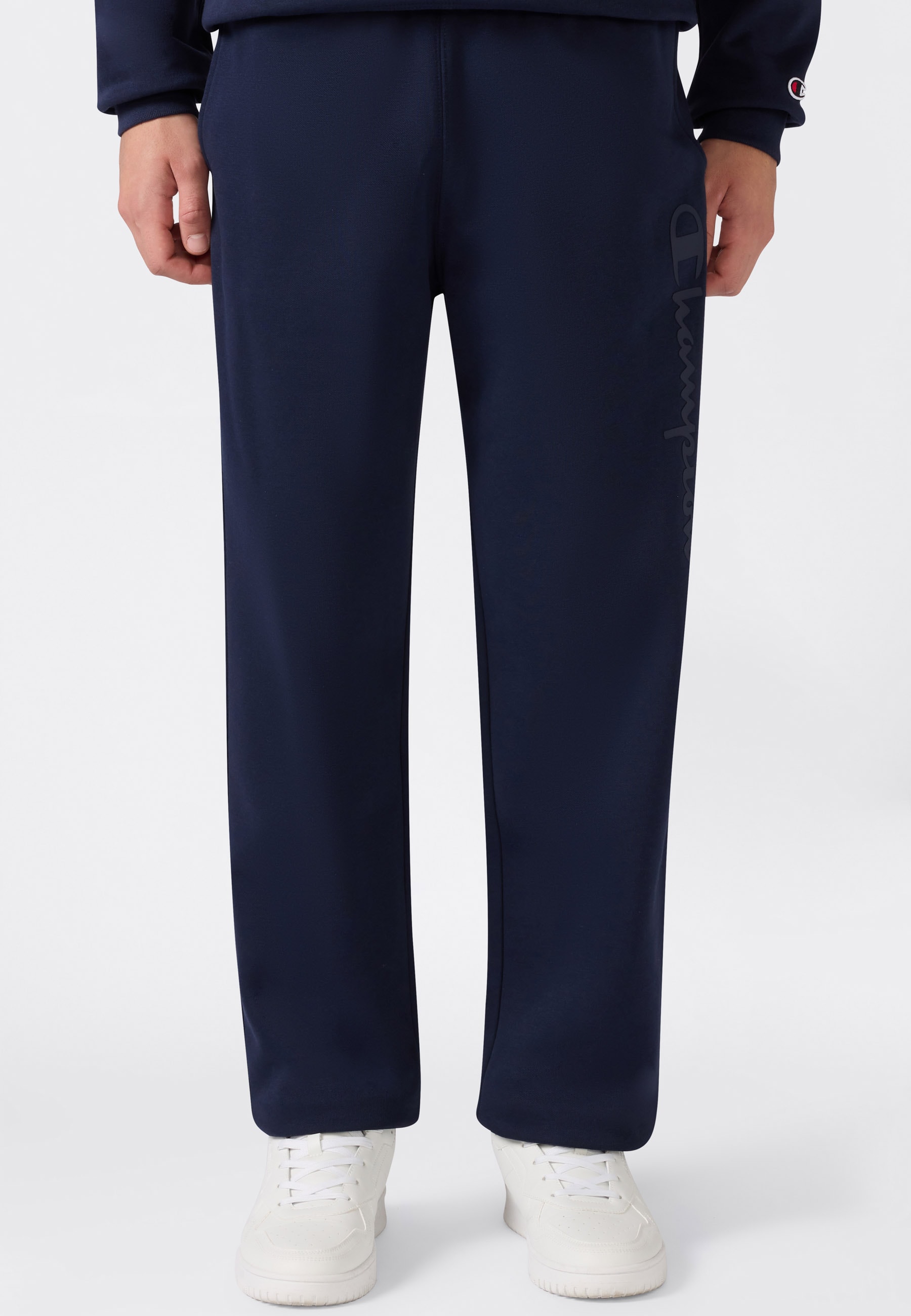 Image of Champion Jogginghose "SPORTWEAR OPEN HEM PANTS Standard Fit" mit geradem Standard Fit, aus Baumwolle und Polyester