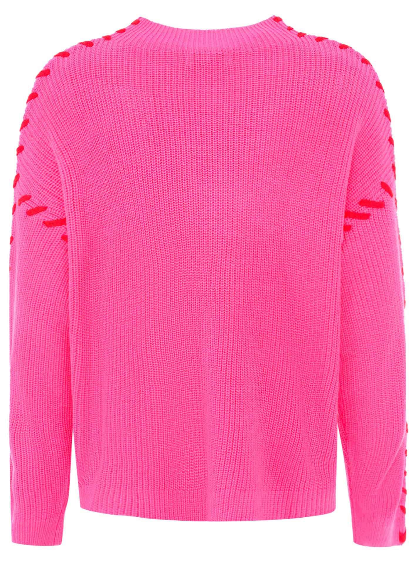 Zwillingsherz Strickpullover »"Stitching"«, mit kontrastfarbigen Nähten und Herz, mit Wollanteil