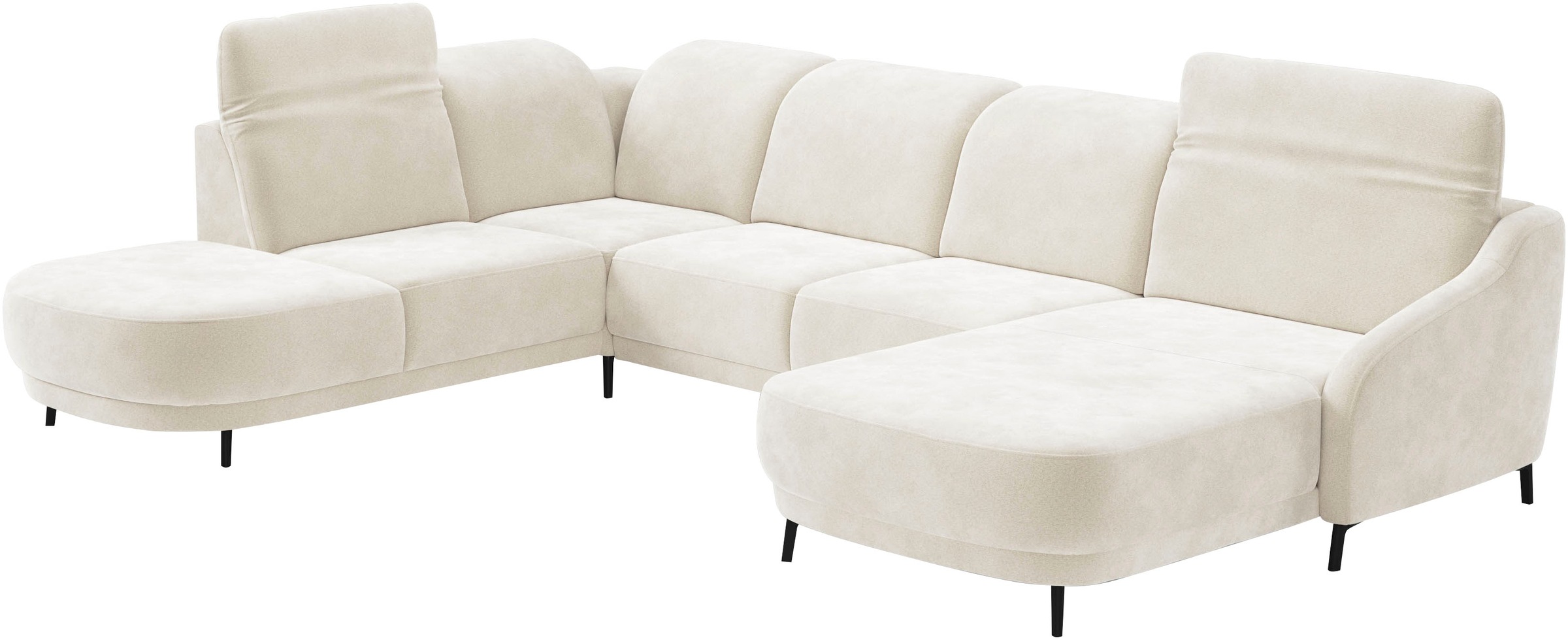 sit&more Wohnlandschaft »Blues U-Form«, inkl. Kopfteilverstellung, wahlweise mit Klapptisch und USB