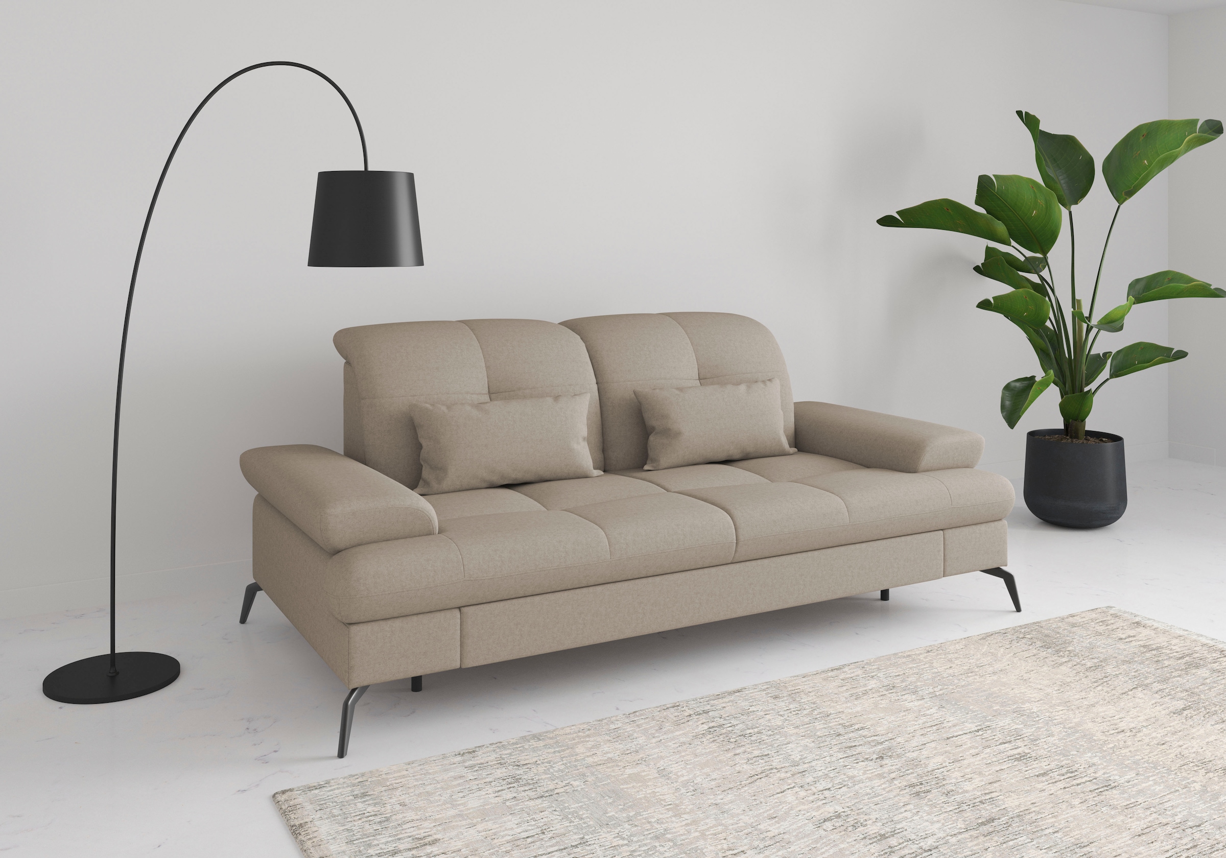 sit&more 3-Sitzer »Amica, inkl. Sitztiefenverstellung und Armteilverstellung« wahlweise mit Kopfteilverstellung und Bettfunktion