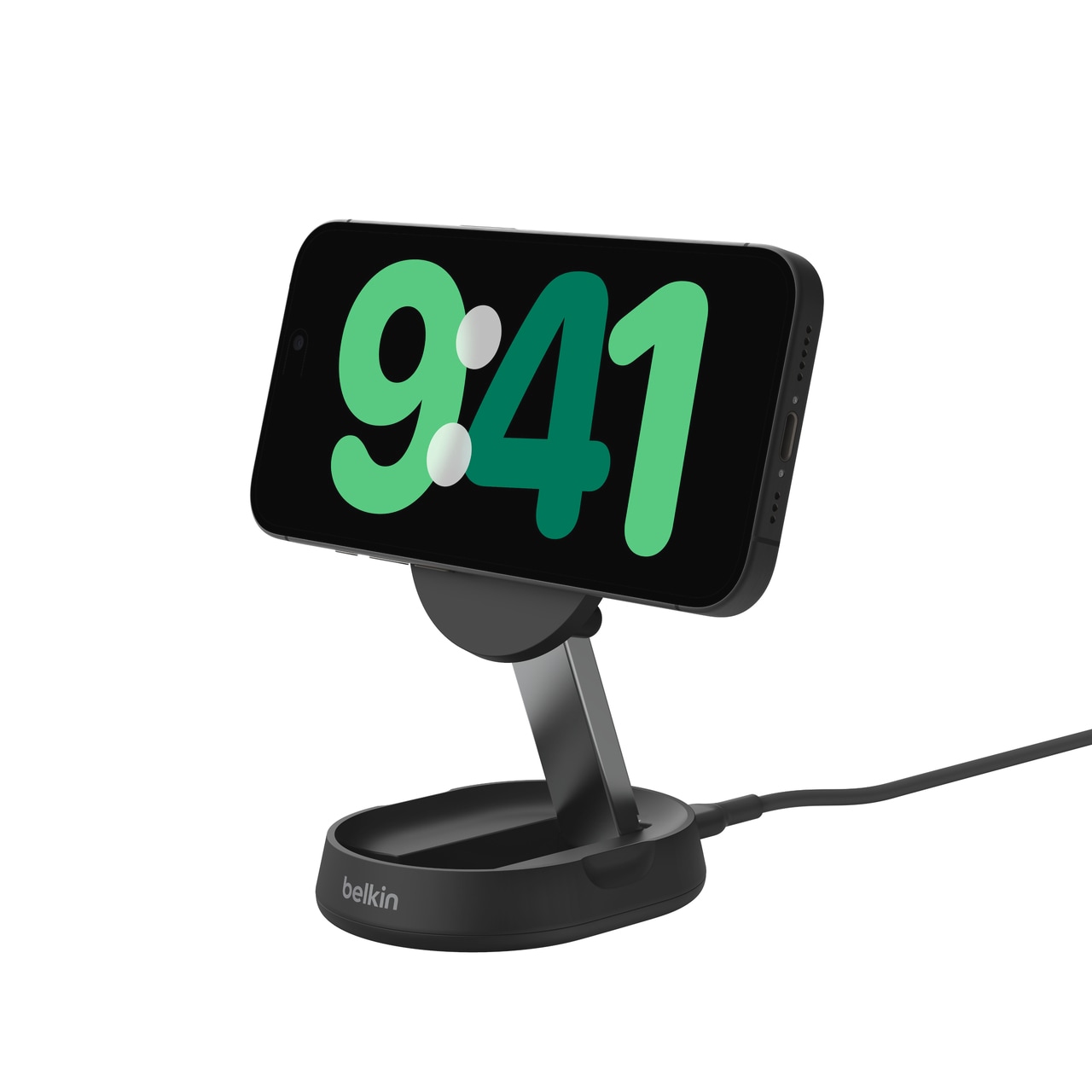 Belkin Wireless Charger »BoostCharge Pro verstellbare magnetische Ladestation mit Qi2 (15 W)« für Apple iPhone 12/13/14/15 mini/Pro/Max/Pro Max/Plus mit MagSafe
