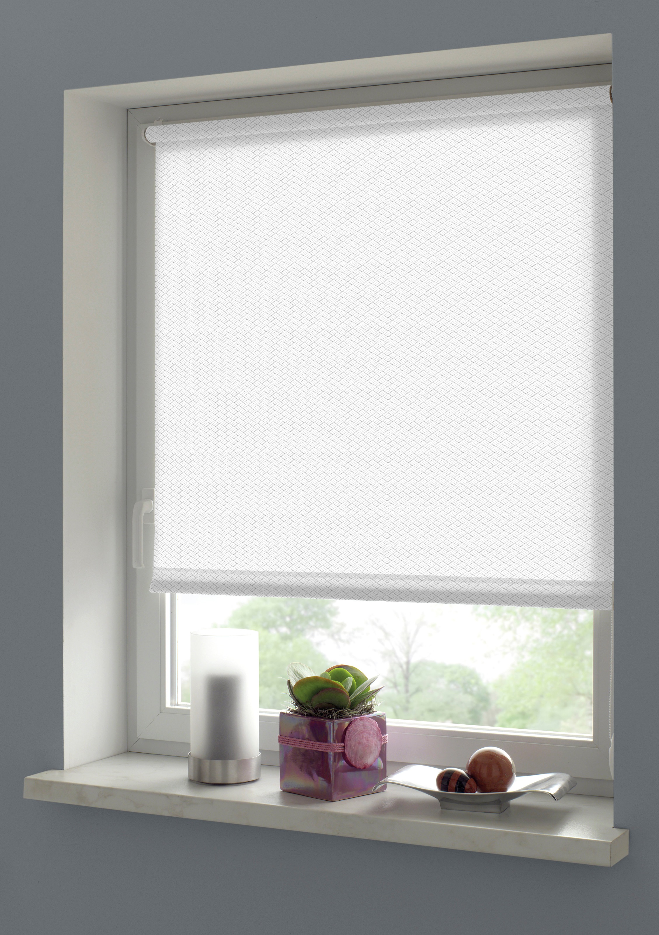 Image of GARDINIA Rollo »Shaun«, blickdicht, Rautenmuster an Wolle bei Ackermann Versand Schweiz