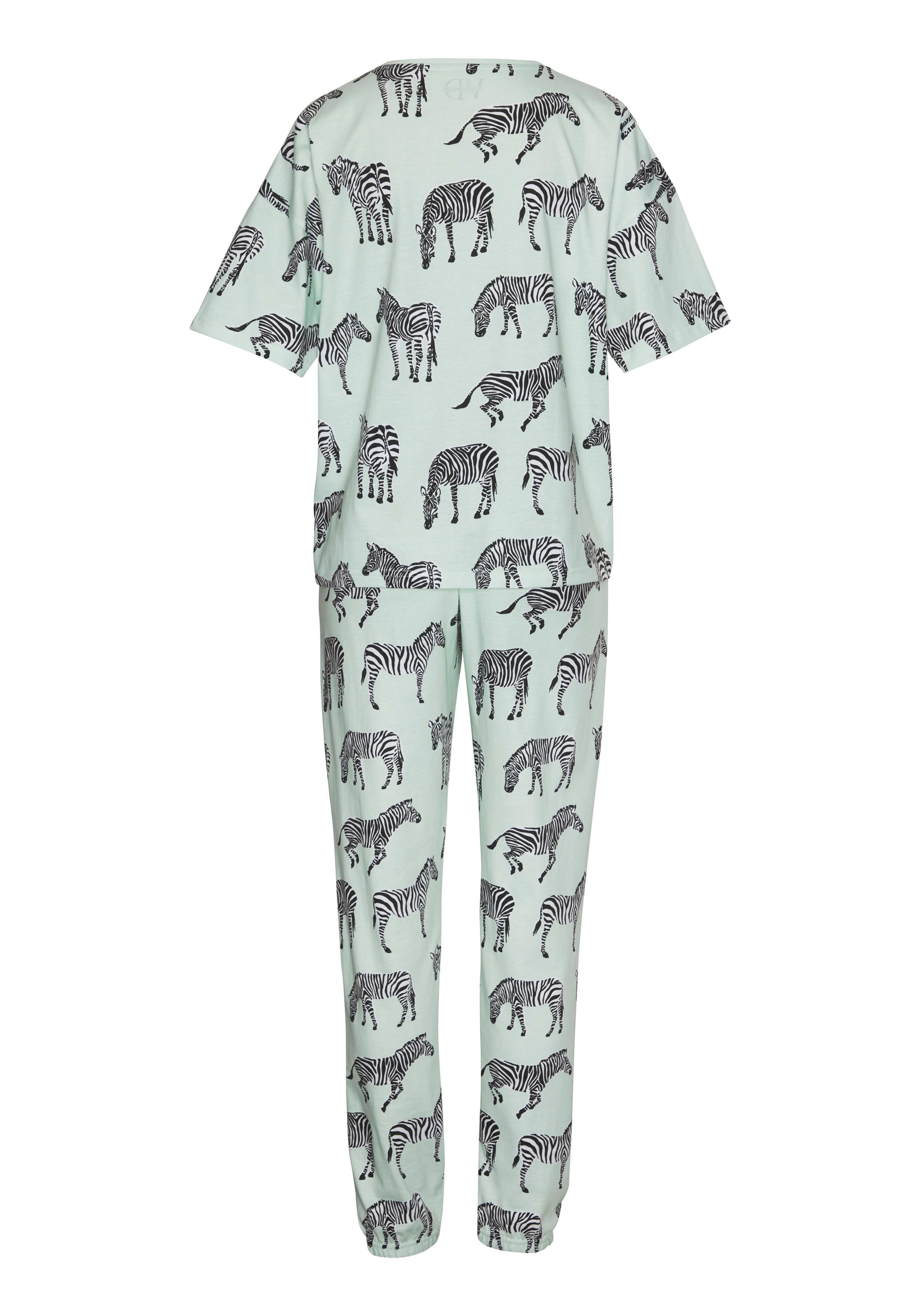 Vivance Dreams Pyjama, (2 tlg.), mt Animal Alloverprint
