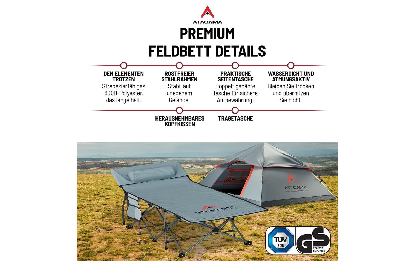   Lit de camp »Atacama XXL Feldbett«