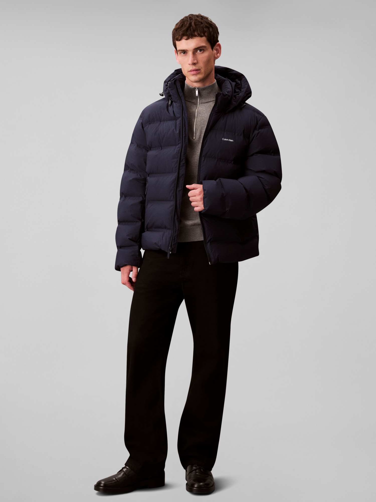 Calvin Klein Veste matelassée »LS QUILTED BONDED CHANNEL HD PUF« ohne Kapuze Mit Rundhalsausschnitt, regular fit