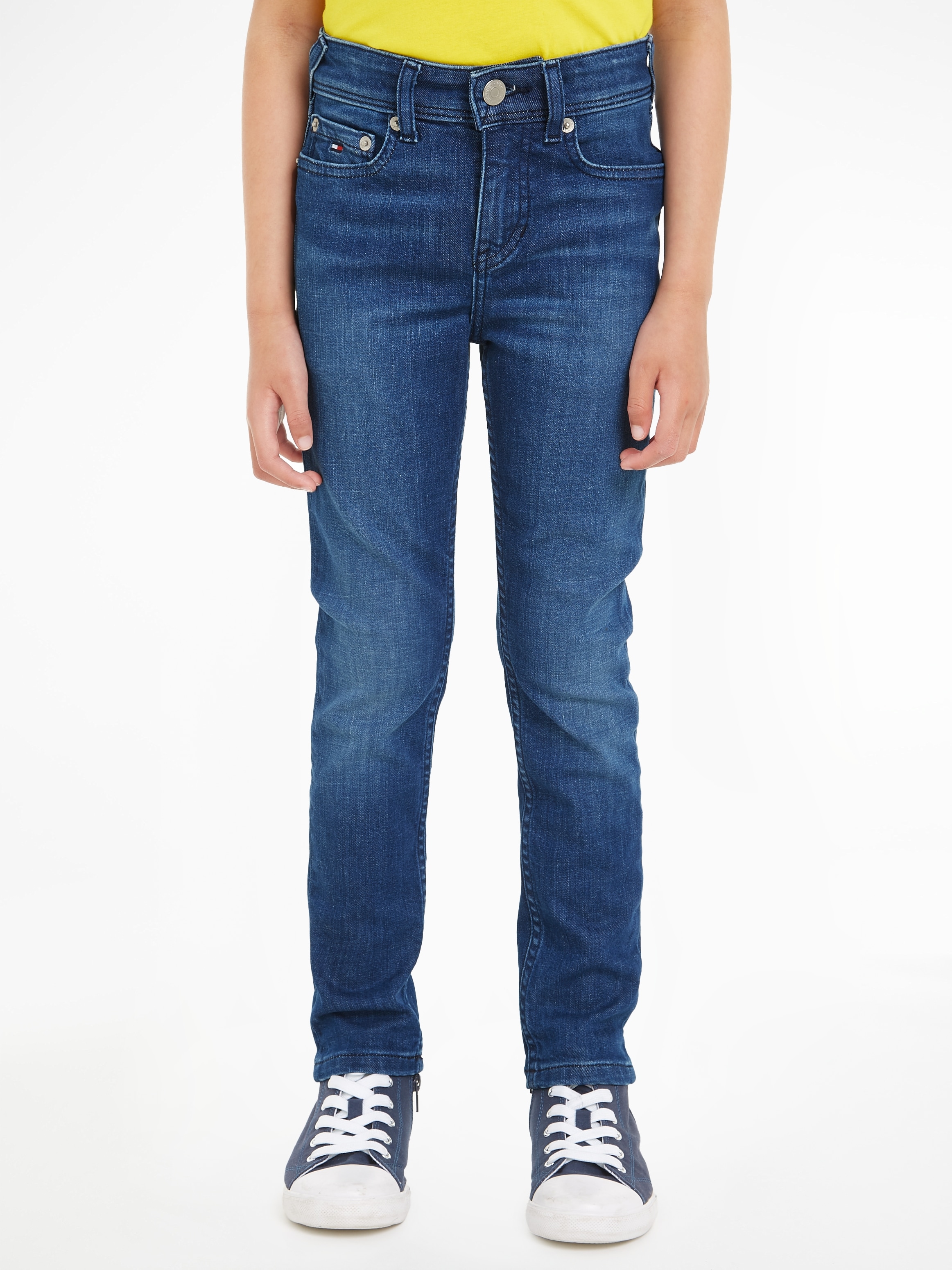 Tommy Hilfiger Slim-fit-Jeans »SCANTON Y DARK WASH«, mit Logostickerei