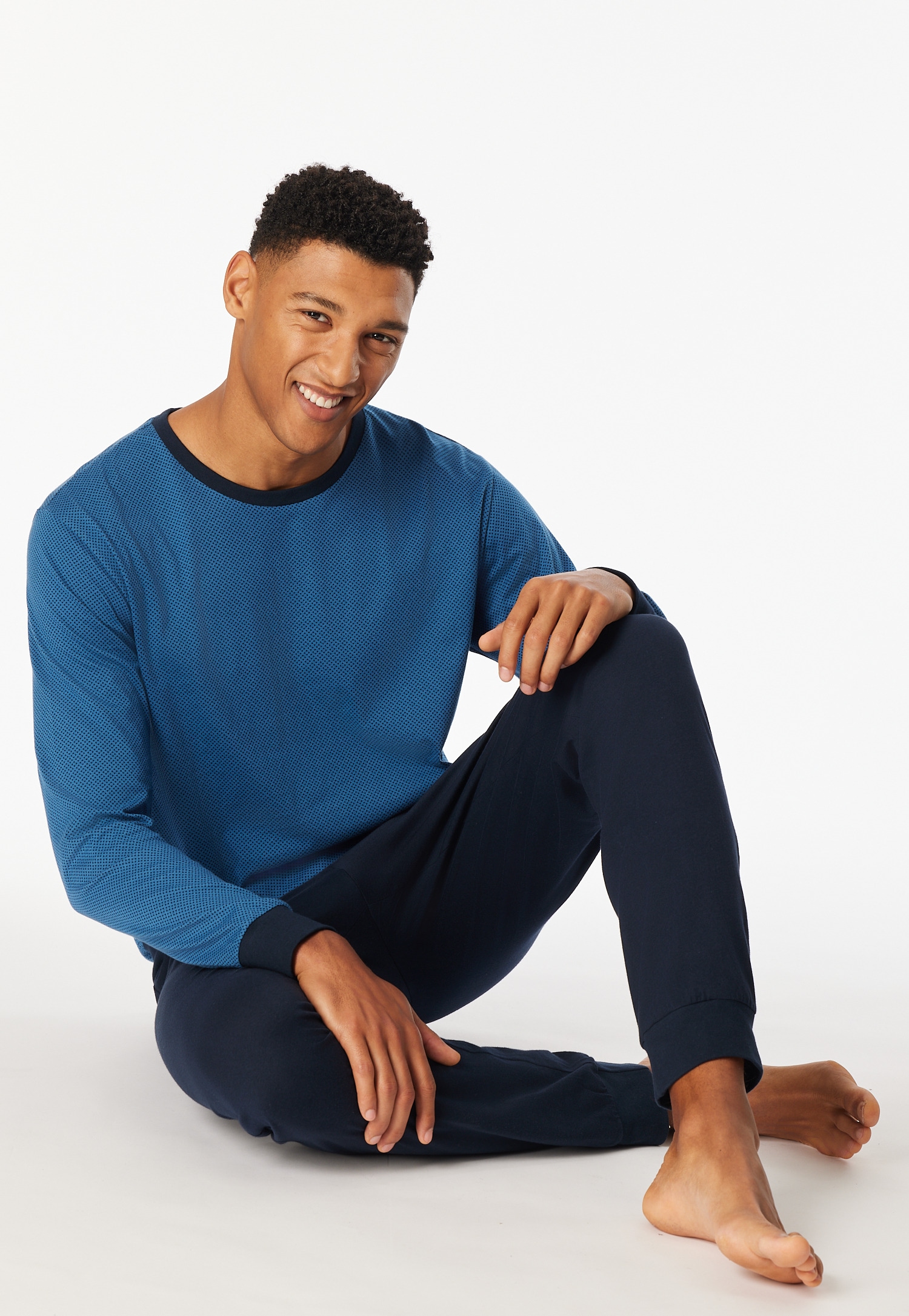uncover by SCHIESSER Pyjama »Uncover Nightwear« 2 pièces manches longues, col rond, qualité jersey simple, doux