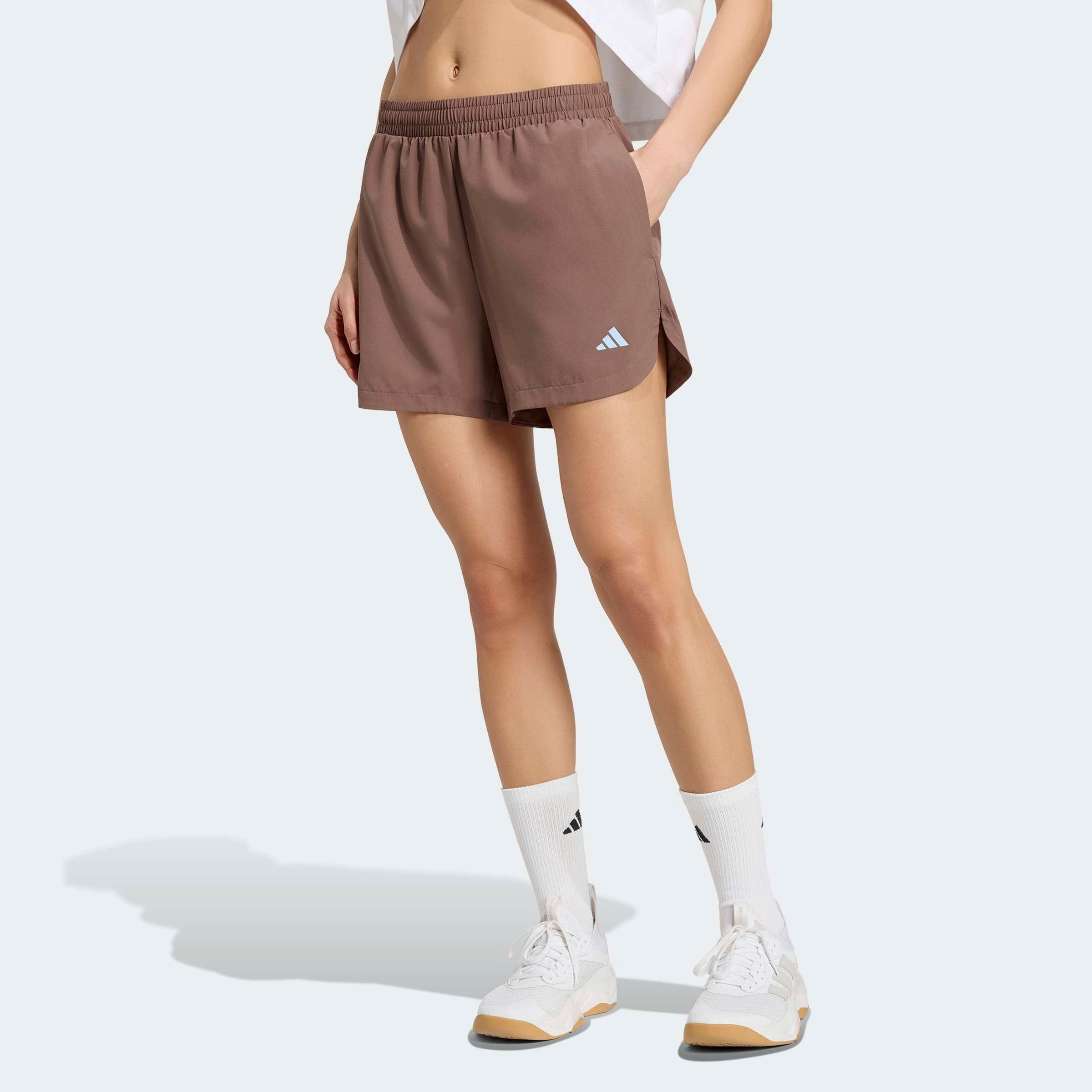 Image of adidas Performance Shorts "3-STREIFEN STUDIO AUS GEWEBTEM MATERIAL" ohne Verschluss, aus Polyester, enger Schnitt