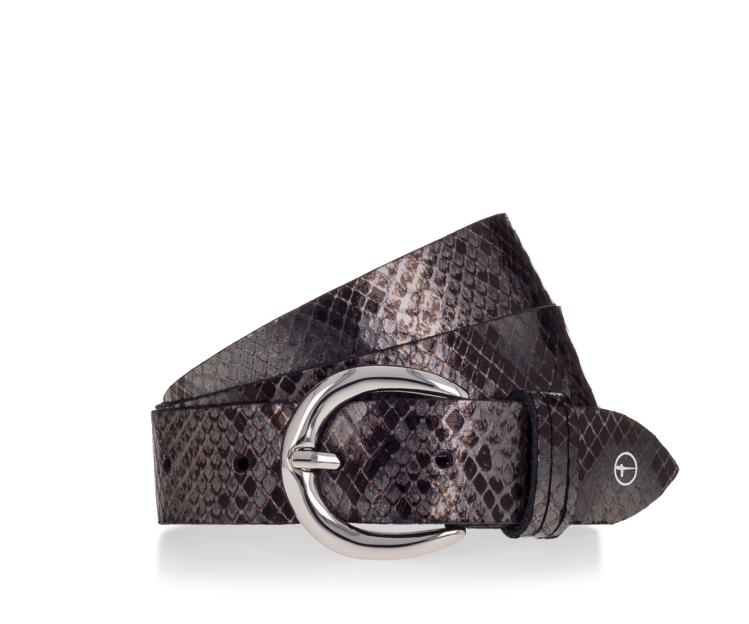 Image of Tamaris Ledergürtel ""Deena Silver"" Schlangenmuster-Optik