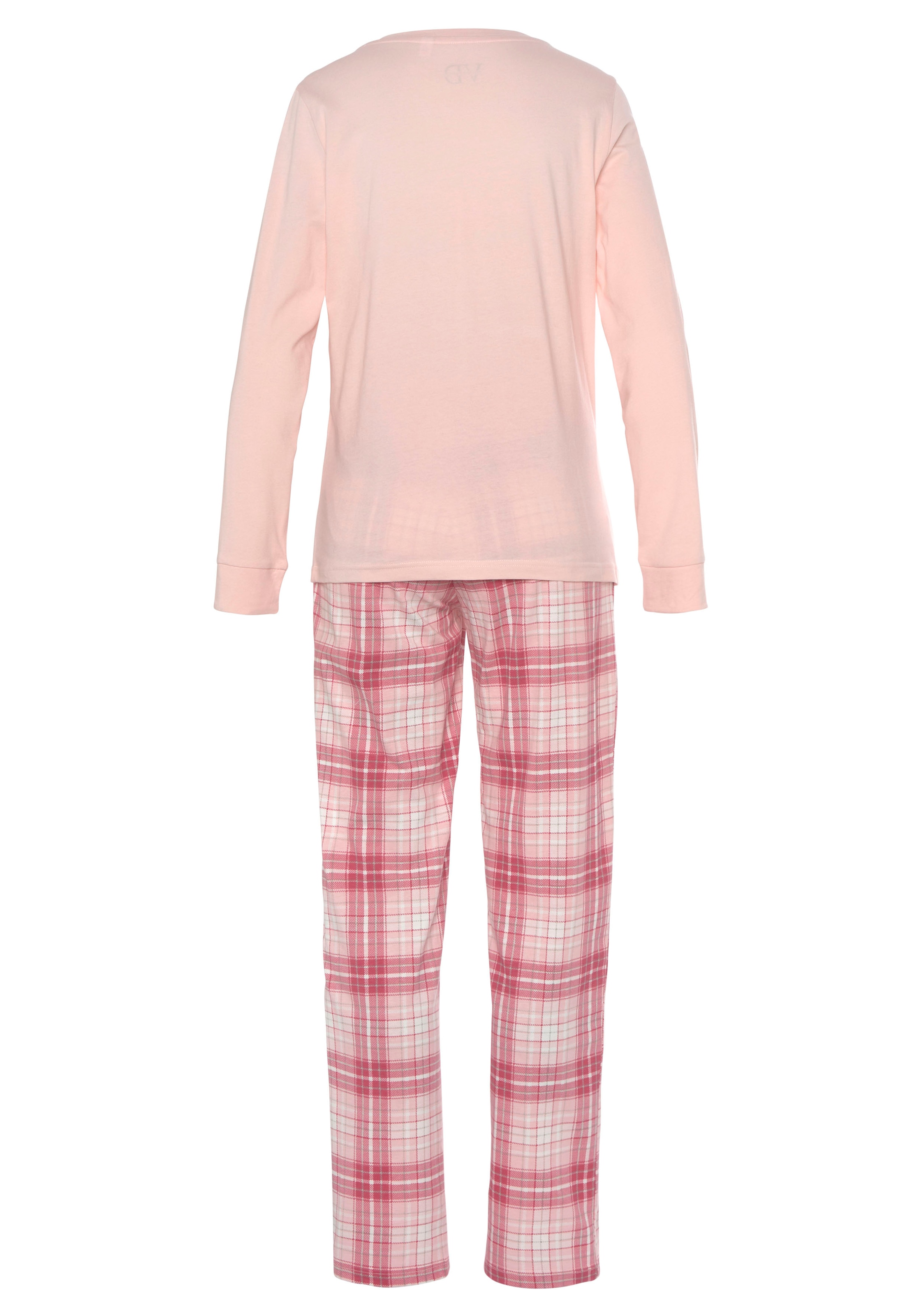♕ Vivance Dreams Pyjama, (Packung, 4 tlg., 2 Stück), mit Karo- und  Blumendruck im Doppelpack versandkostenfrei auf