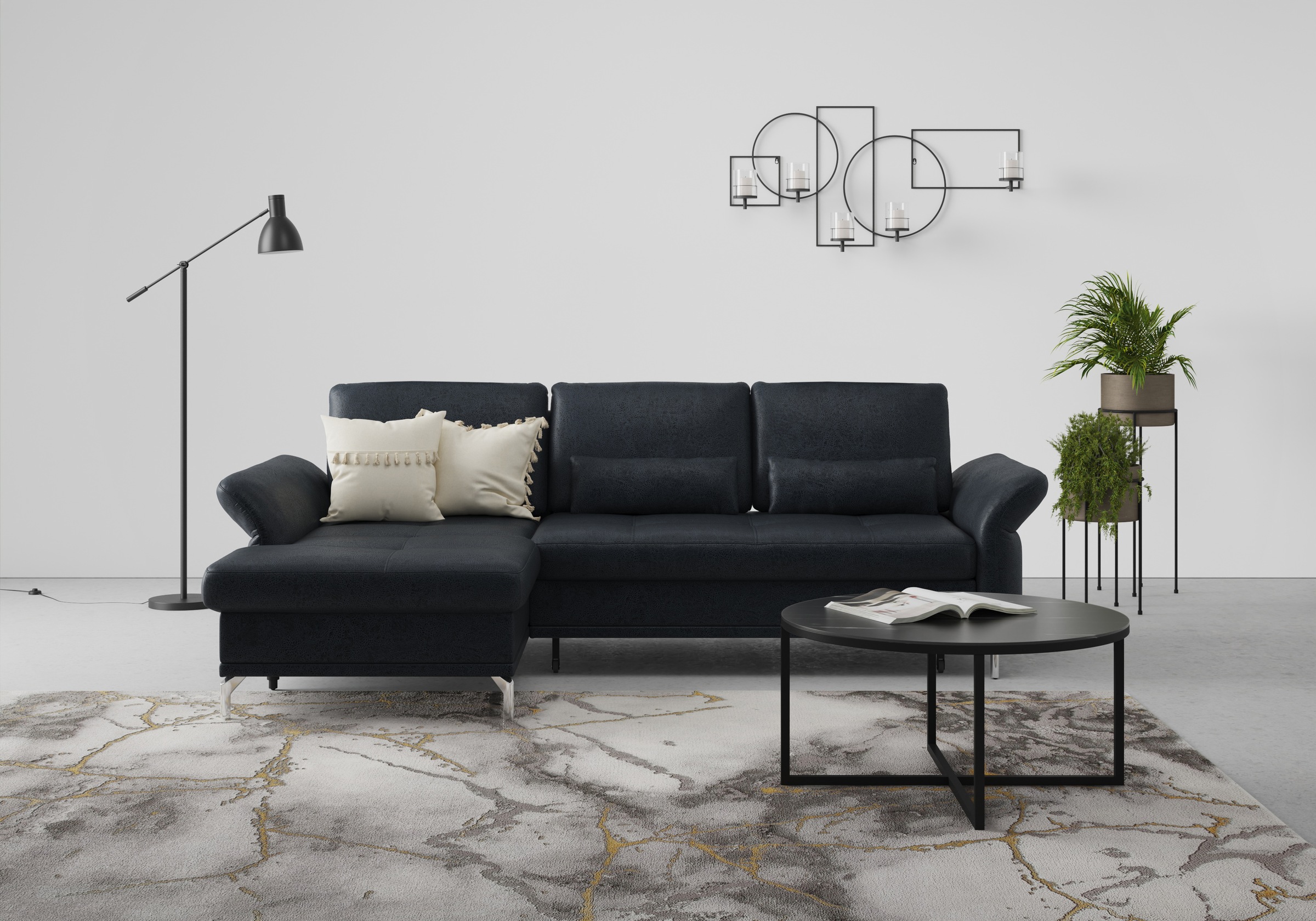 INOSIGN Ecksofa »Palm Beach L-Form«, Federkern, mit Sitztiefenverstellung, wahlweise mit Bettfunktion