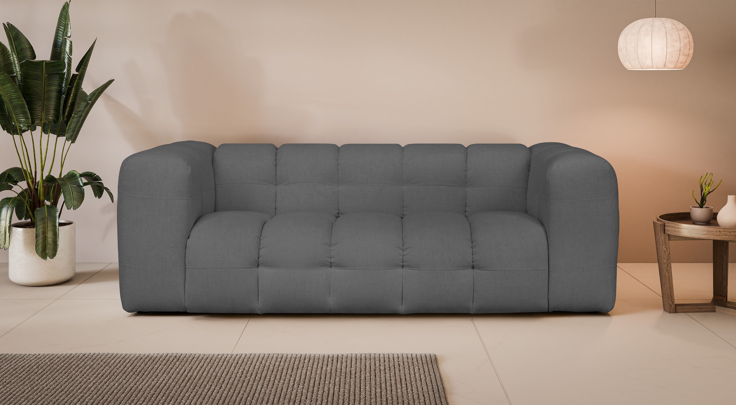 Image of LeGer Home by Lena Gercke 3-Sitzer "TALISHA Designersofa, moderne Steppung, Masse B/T/H: 229/110/75 cm" aufwendig gepolstert, hoher Sitzkomfort