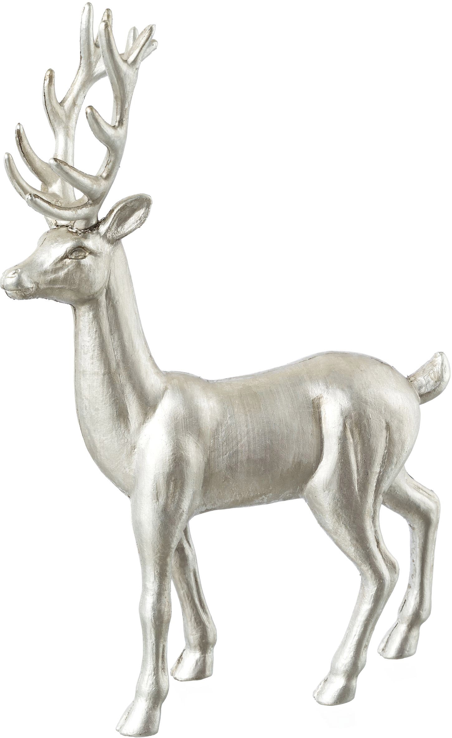 Creativ deco Weihnachtsfigur »Hirsch, Weihnachtsdeko«, in Antik-Silber  jetzt kaufen