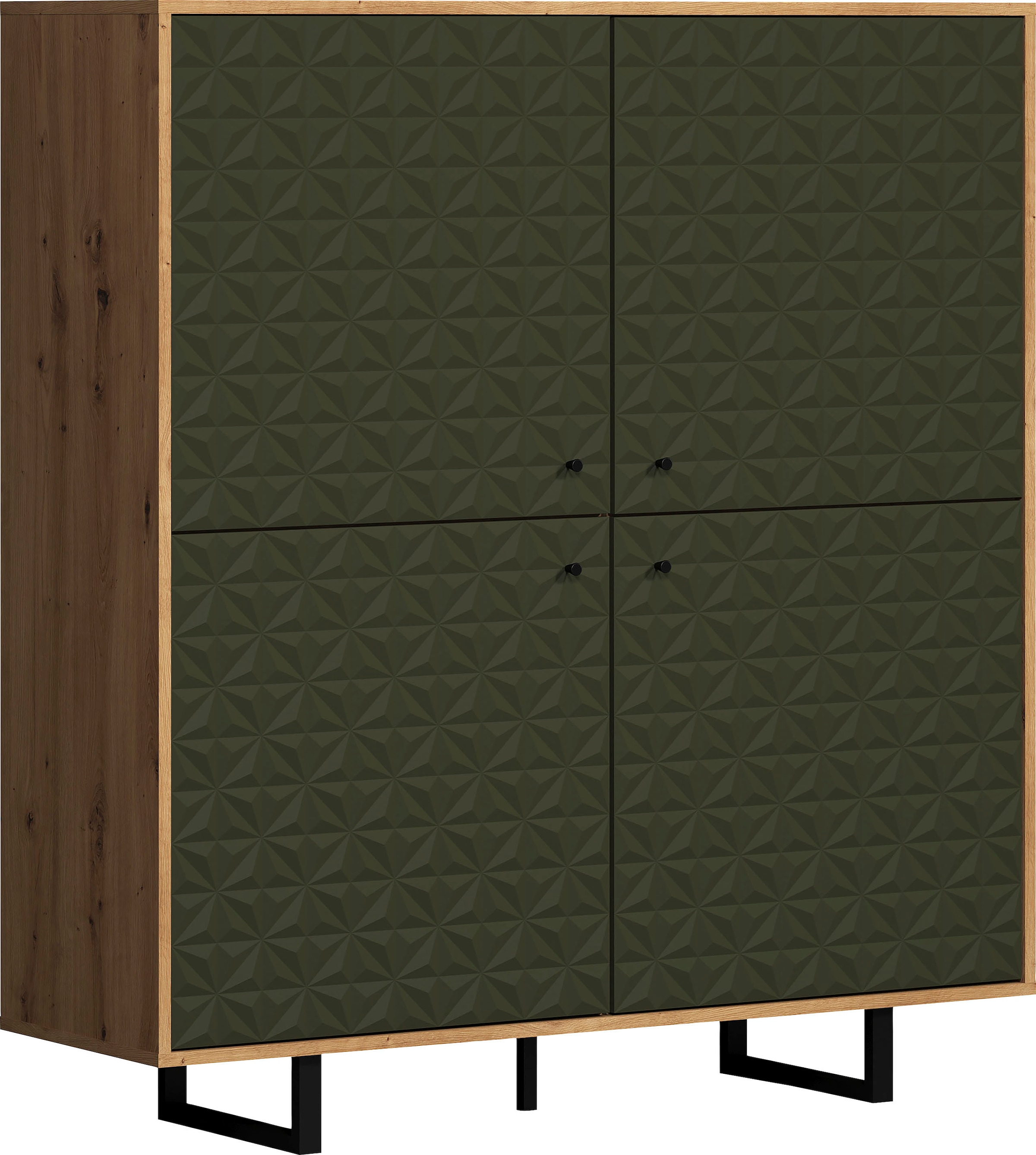 Home affaire Buffet haut »Ferretti« Sideboard mit besonderer Fräsung - Füsse und Griffe aus Metall